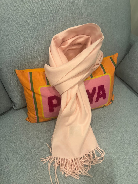 ECHARPE ROSE PALE "CASHEMIRE"