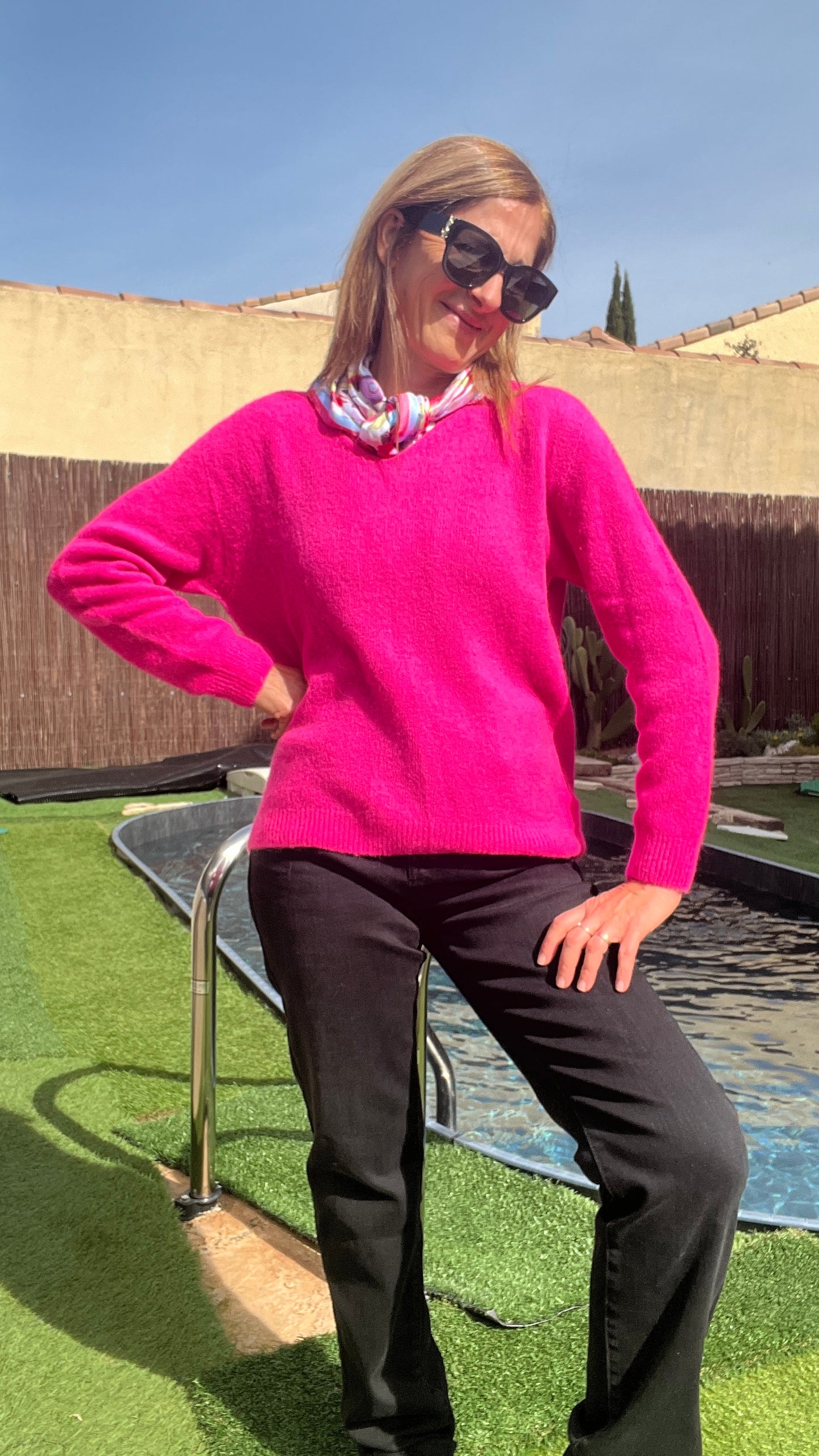 PULL ROSE FLUO "NEON"