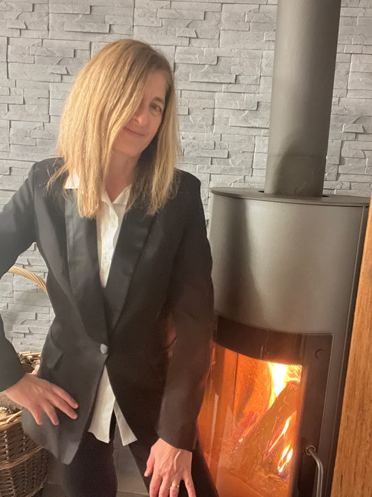 BLAZER NOIR DE SMOCKING