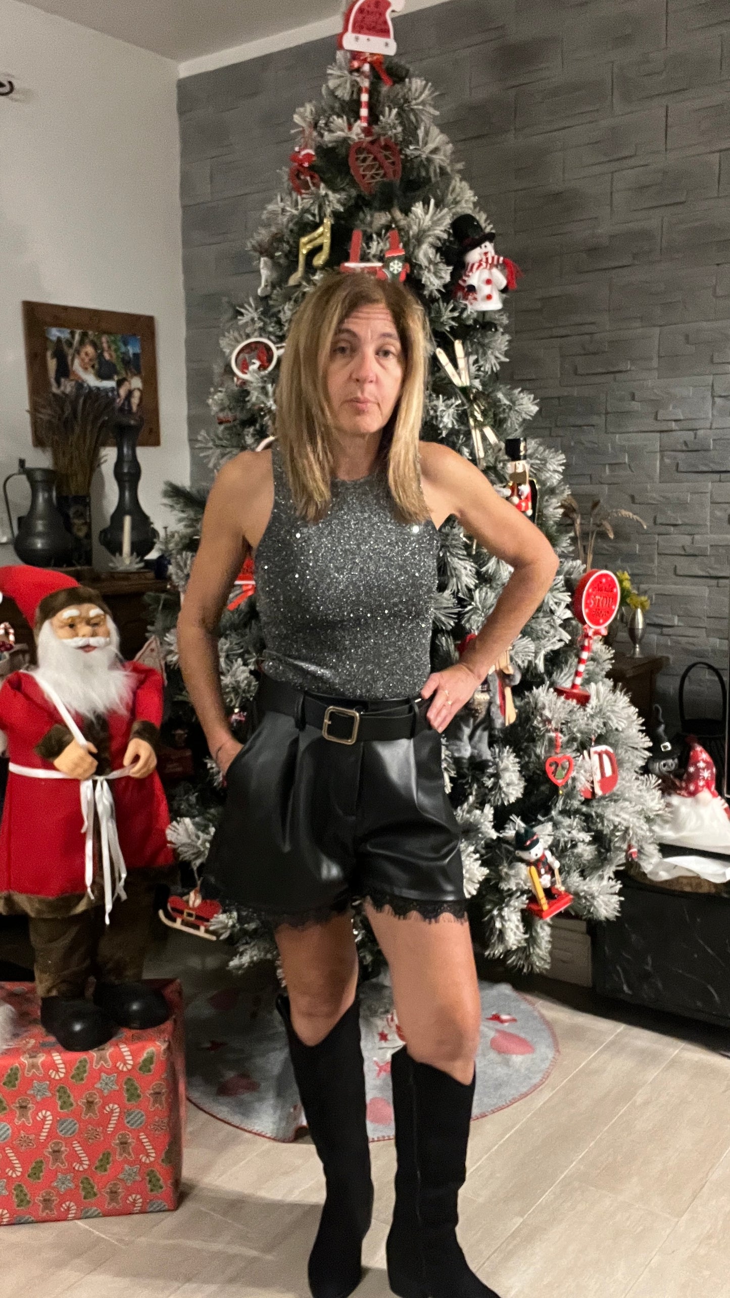 BODY ARGENTE SANS MANCHES