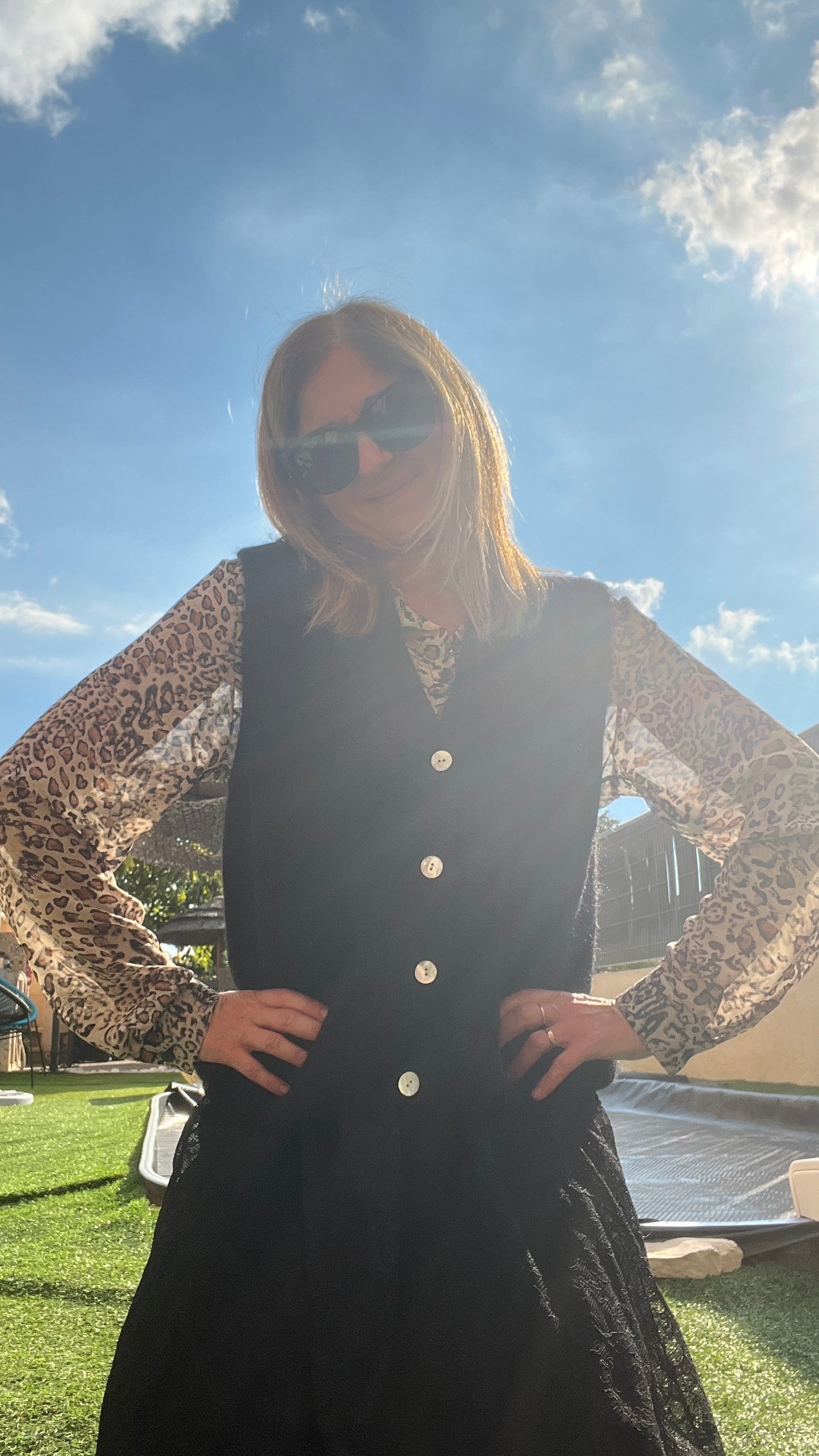 GILET SANS MANCHES CHOCOLAT "DIANA"