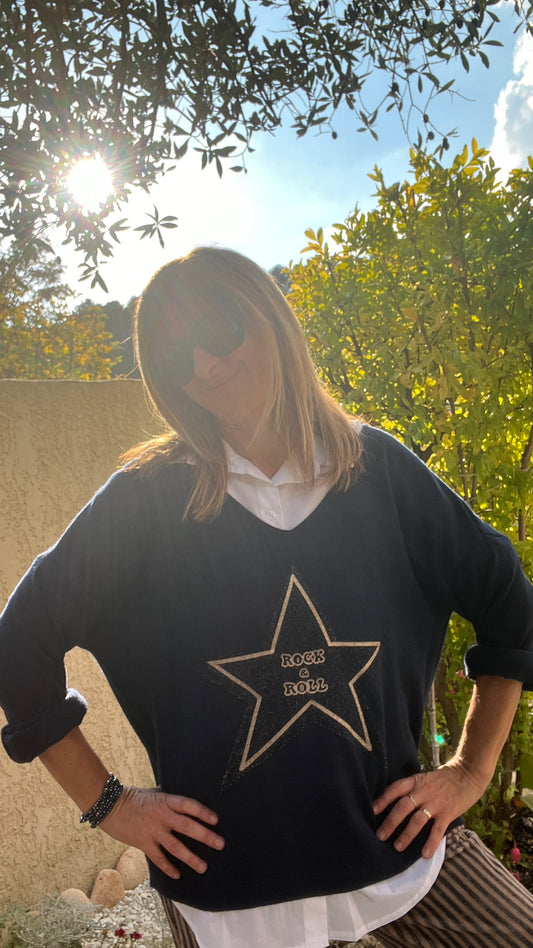 PULL BLEU MARINE "ROCK & ROLL'S"