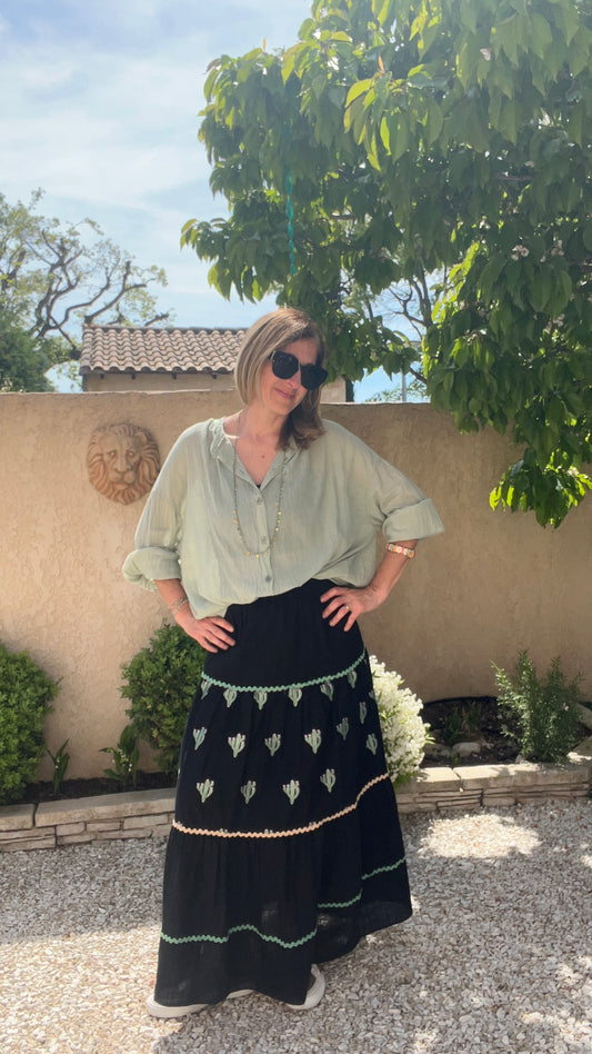 JUPE LONGUE NOIR BOHEME