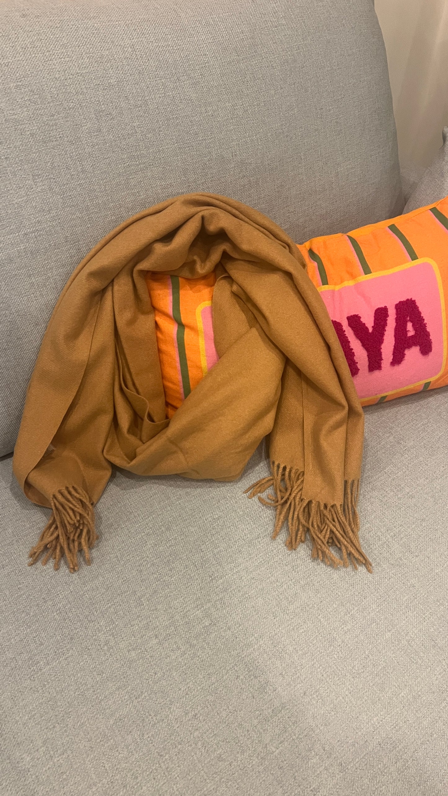 ECHARPE CAMEL "CASHEMIRE"