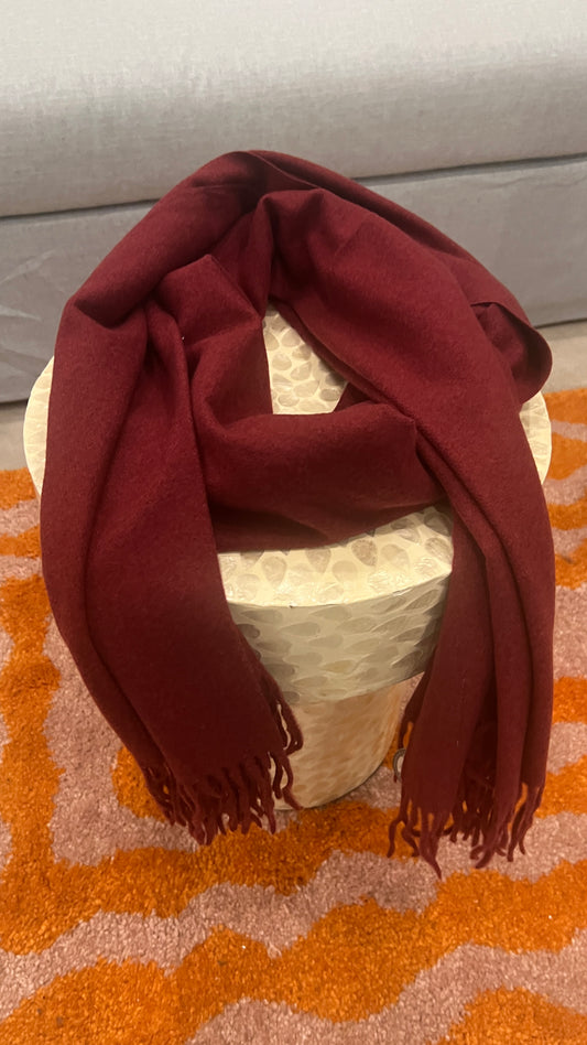ECHARPE BORDEAUX "CASHEMIRE"
