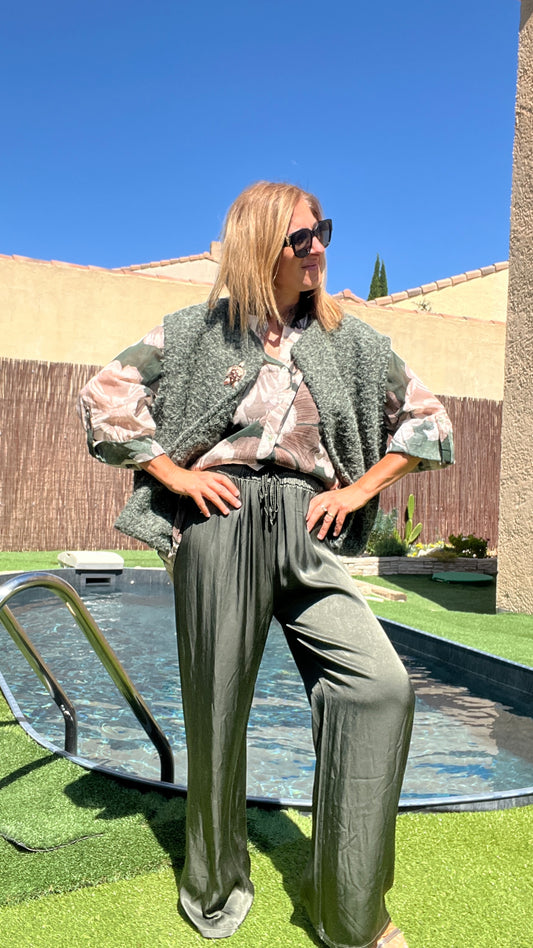 PANTALON FLUIDE KAKI