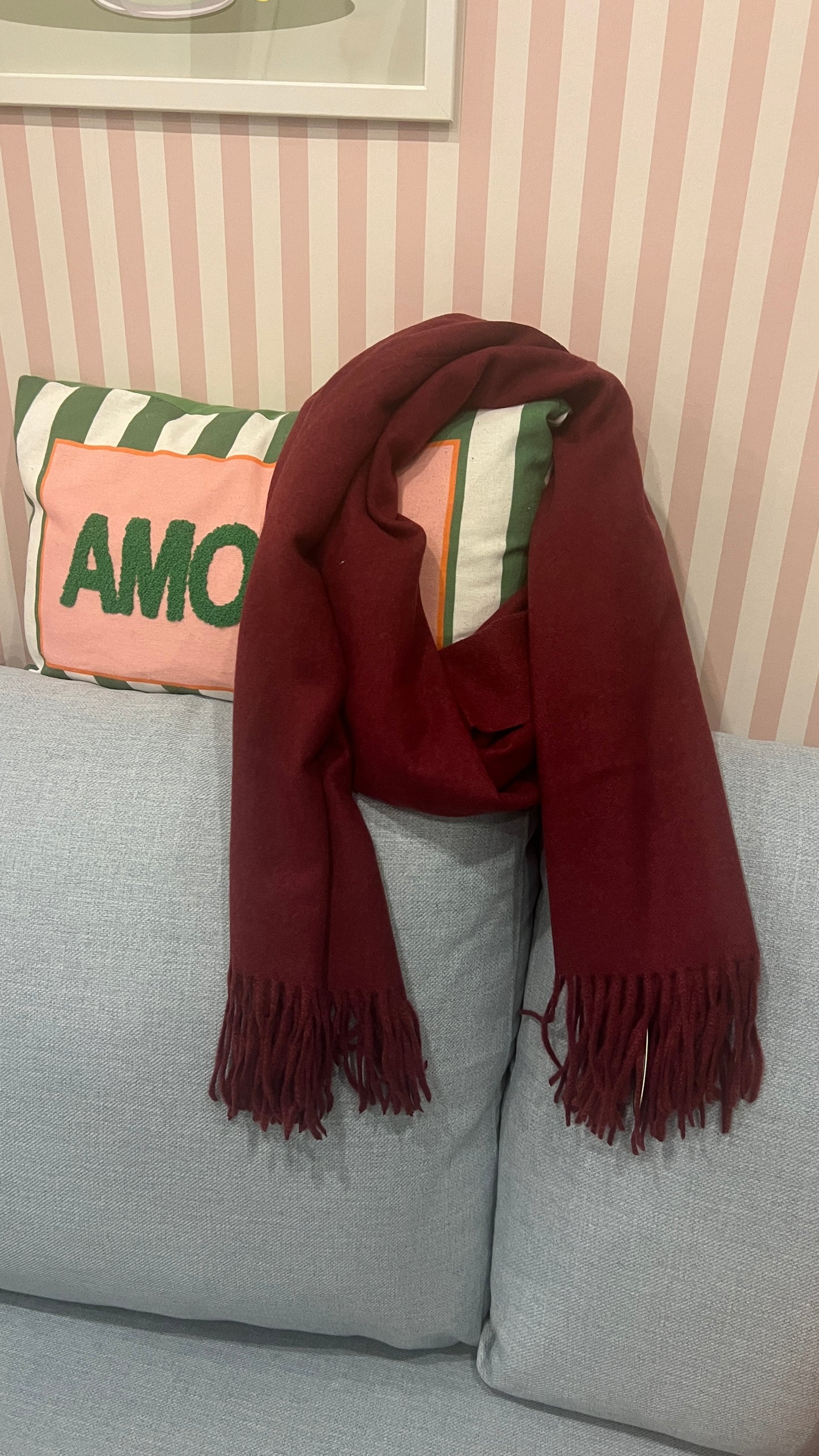 ECHARPE BORDEAUX "CASHEMIRE"