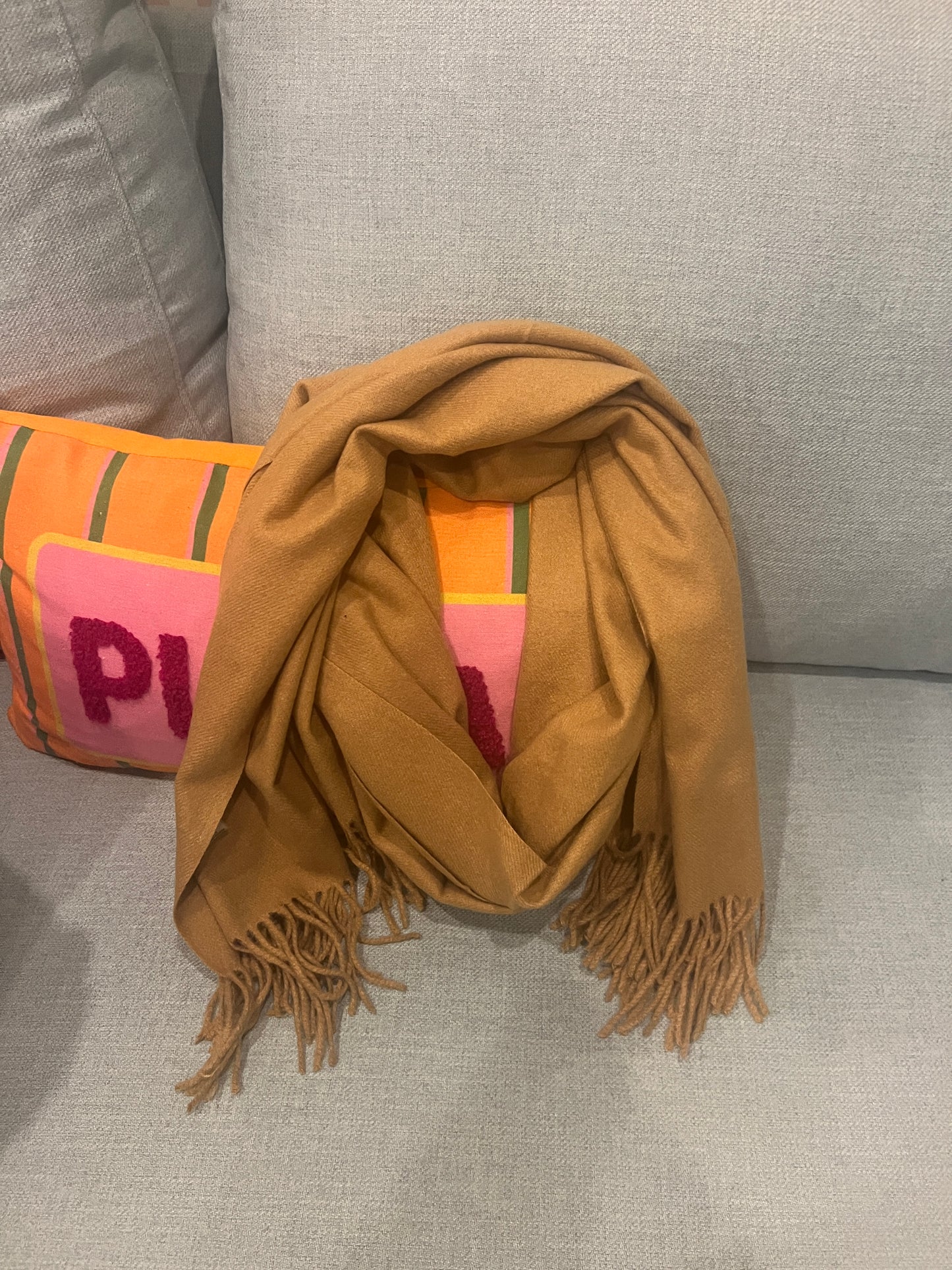 ECHARPE CAMEL "CASHEMIRE"