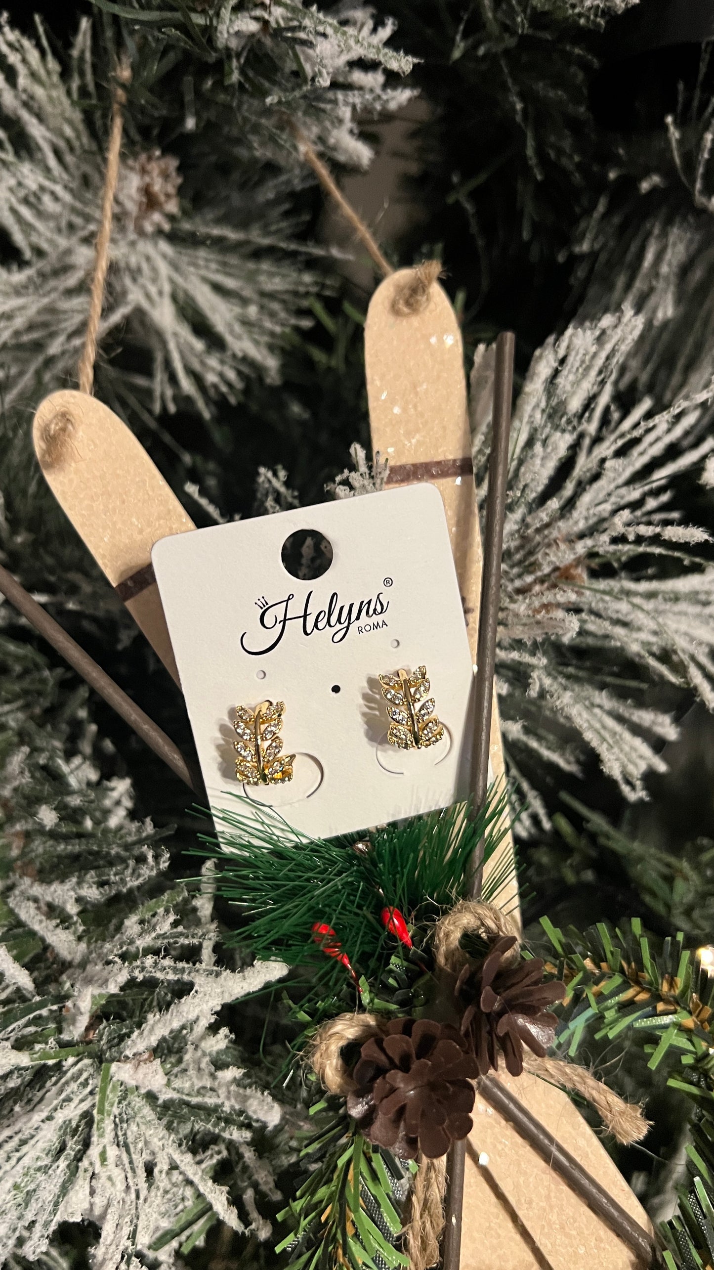 ANNEAUX DORES "MINI FEUILLES"