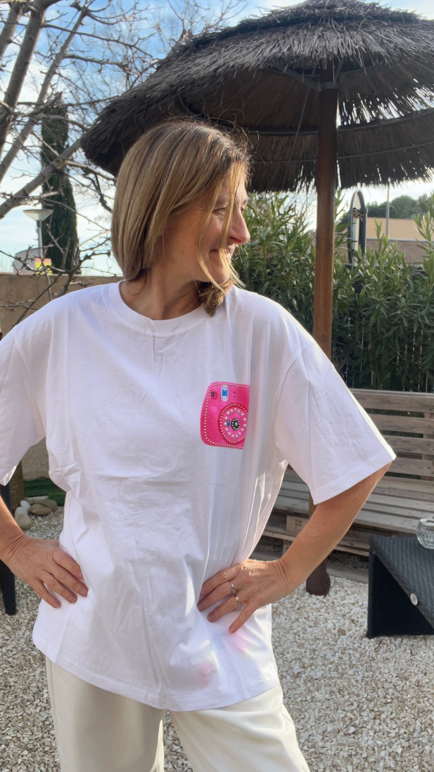 TEE-SHIRT BLANC AZUR