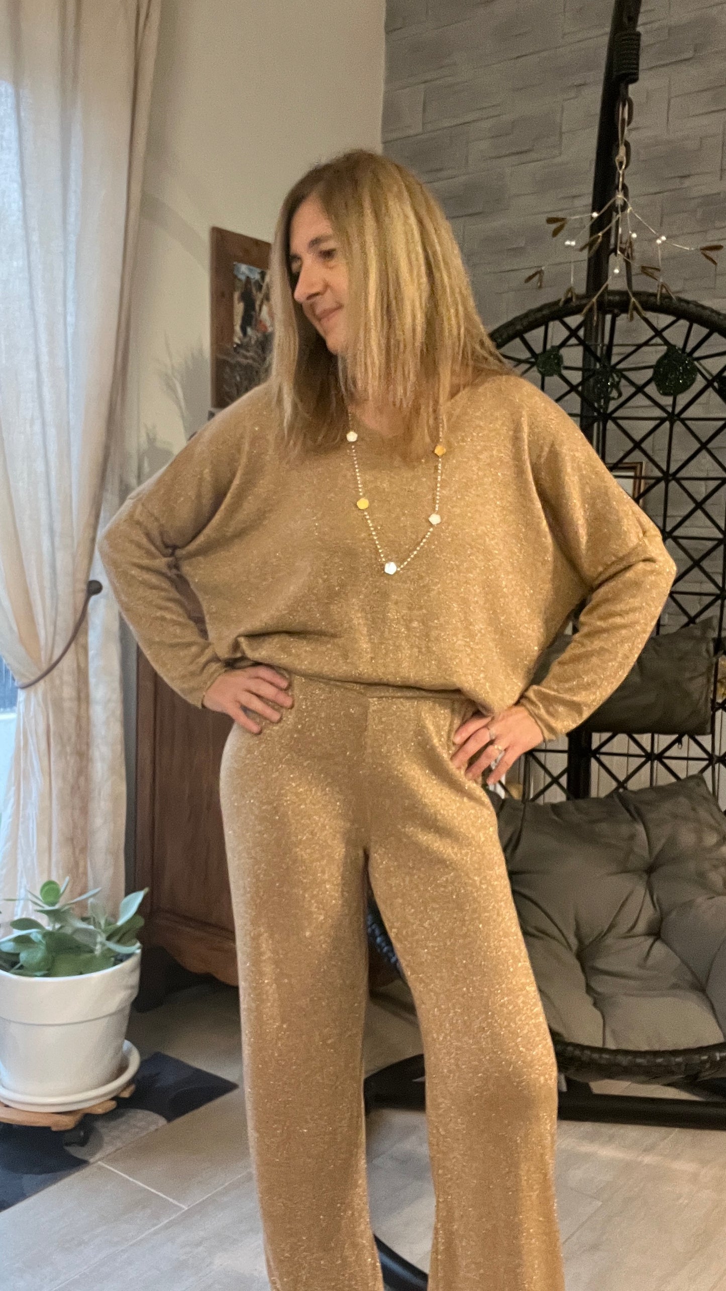 TUNIQUE PAILLETTES DORE