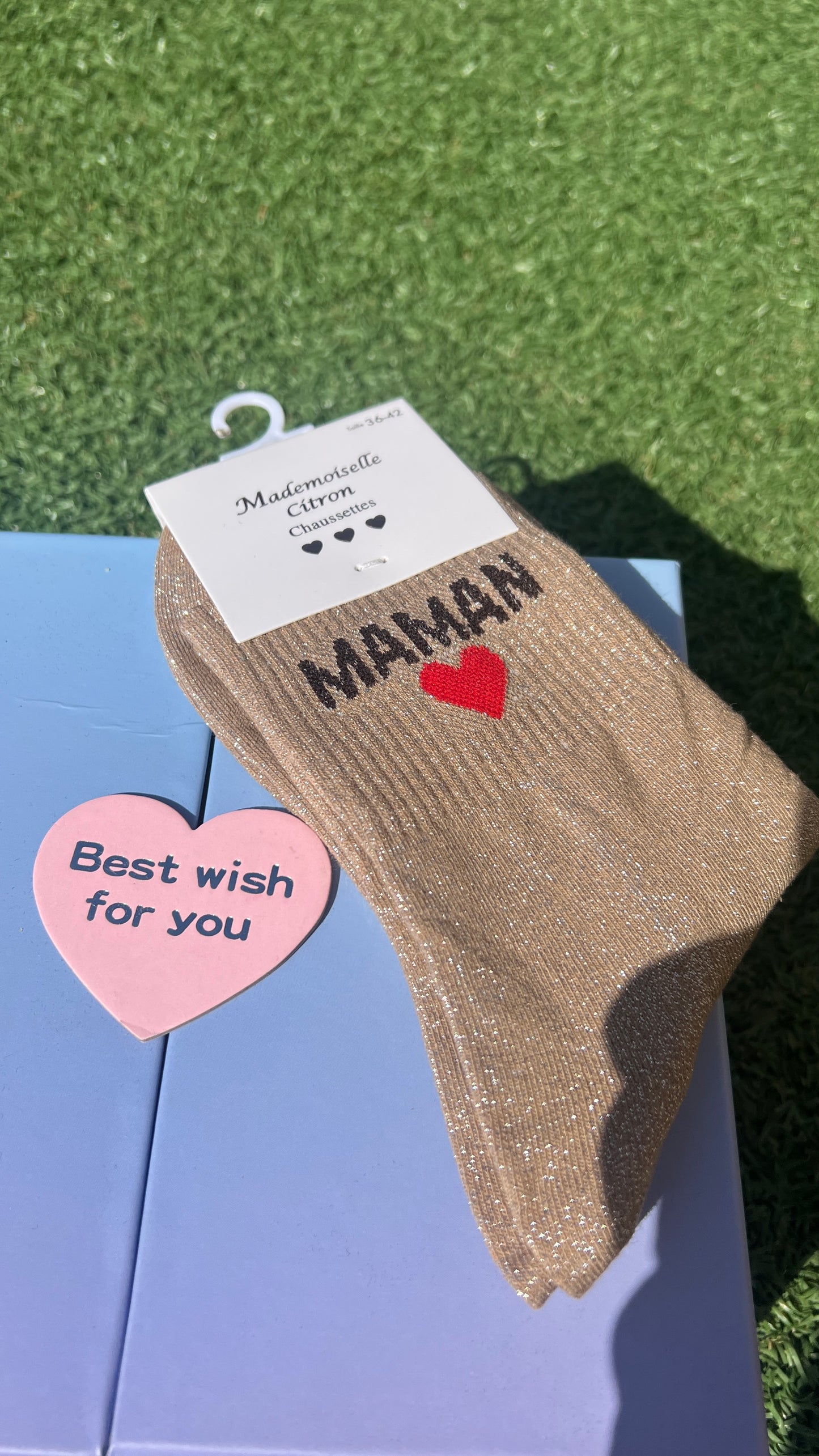 CHAUSSETTES PAILLETTES "MAMAN"