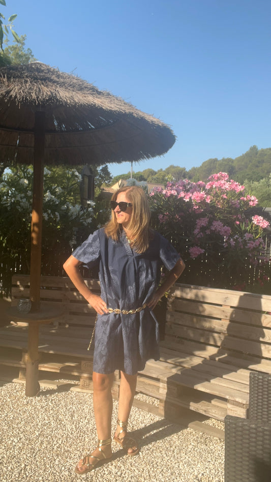Robe bleu jean & marine "TROPIC"
