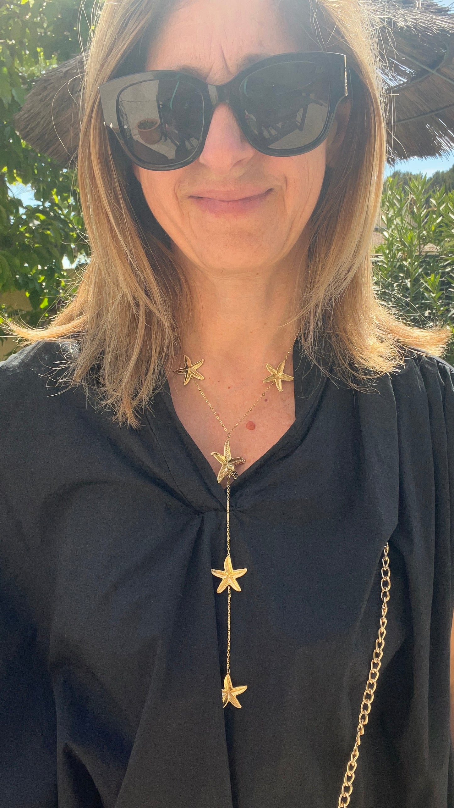 COLLIER DORE ETOILE DE MER