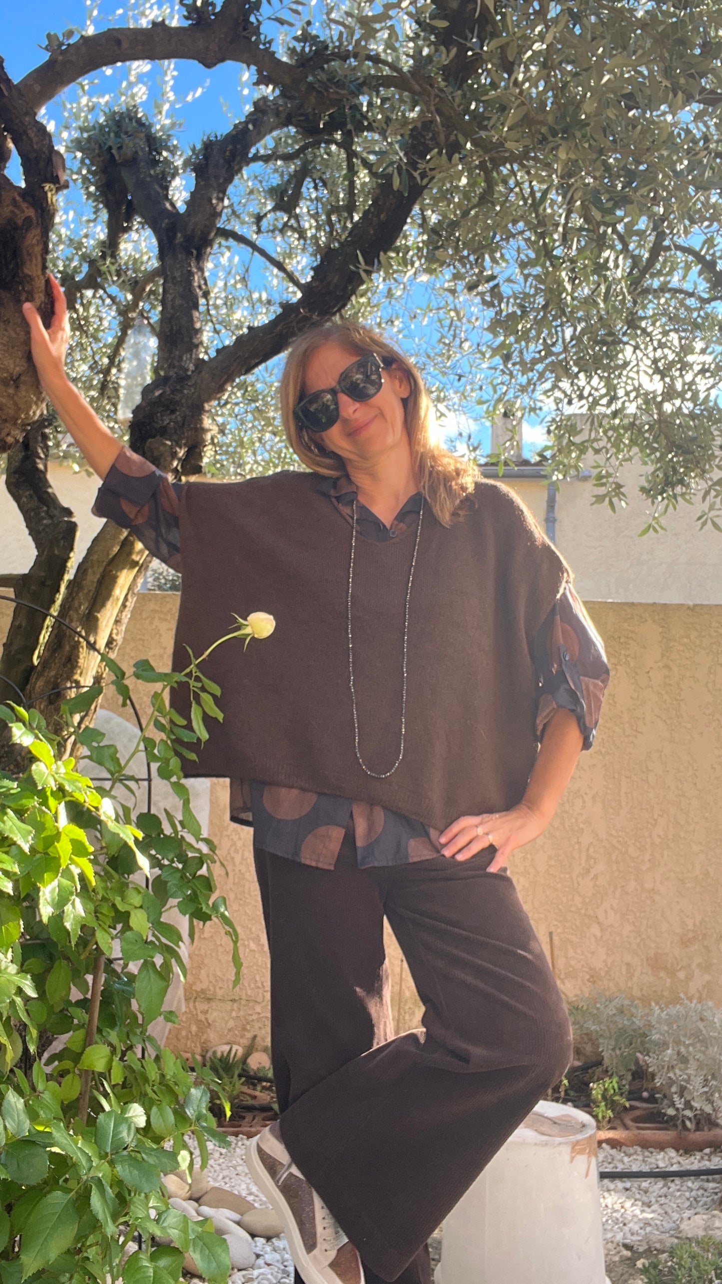 PANTALON VELOURS CHOCOLAT