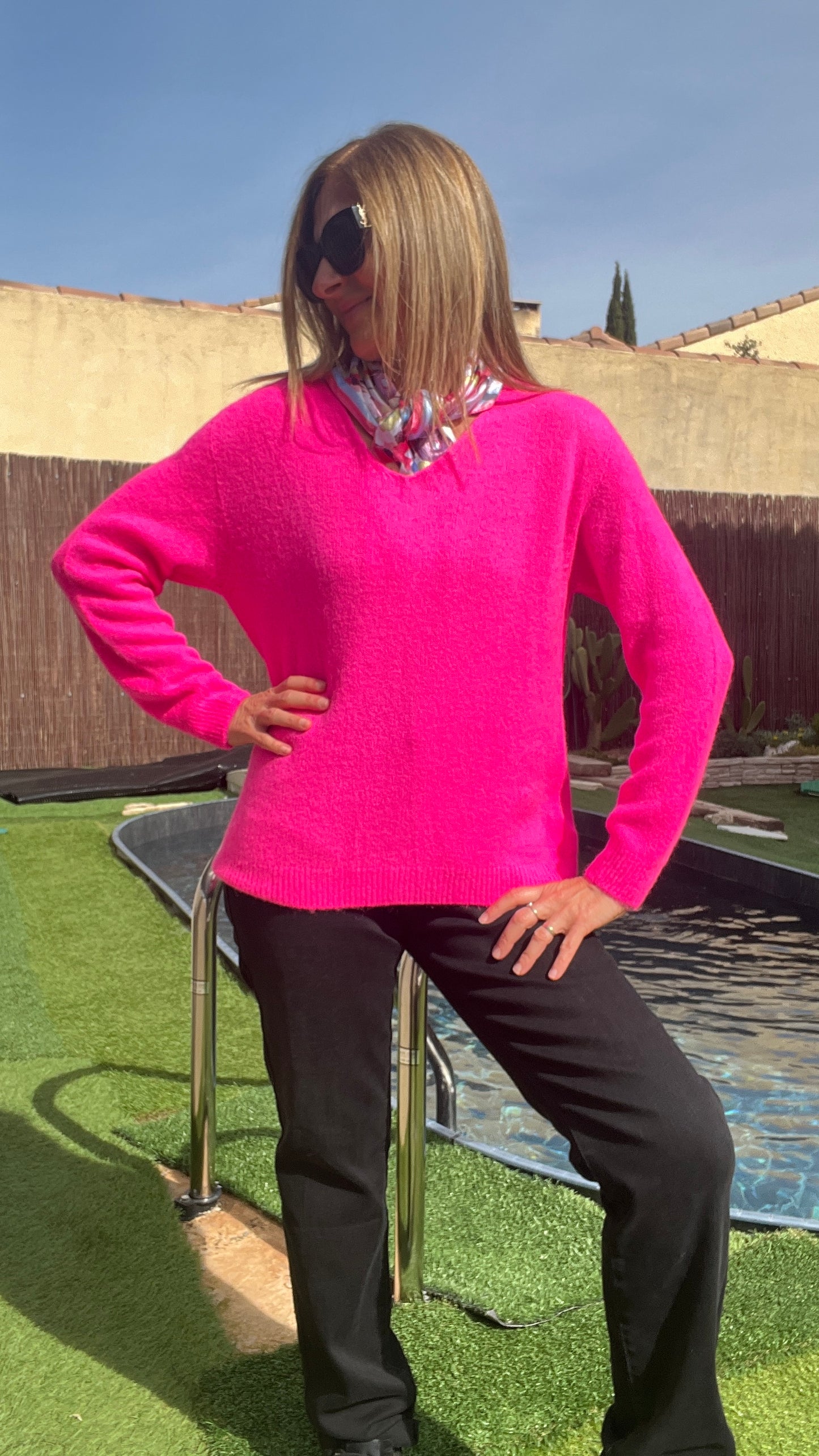 PULL ROSE FLUO "NEON"