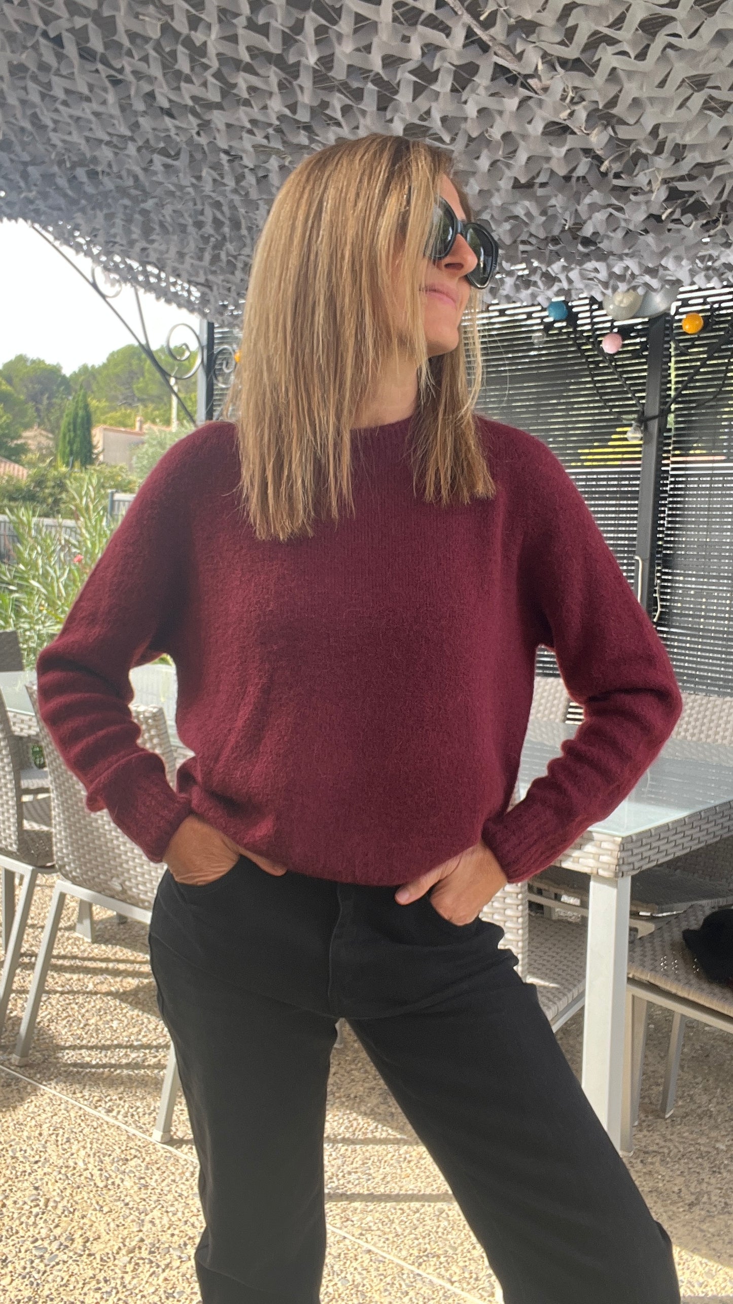 PULL BORDEAUX "CACAO"