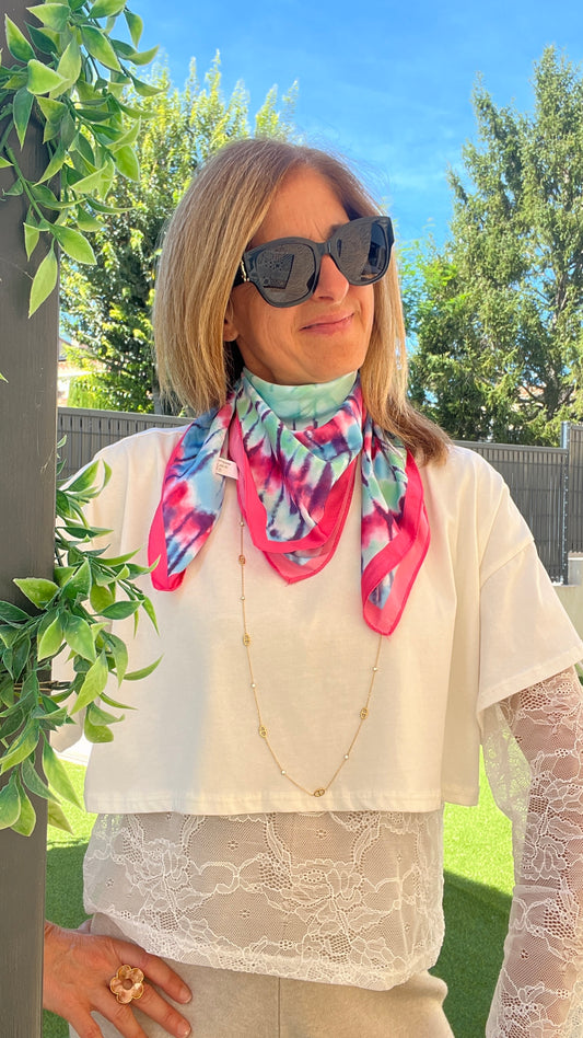 FOULARD MULTICOLORE "PETIT CARRE"