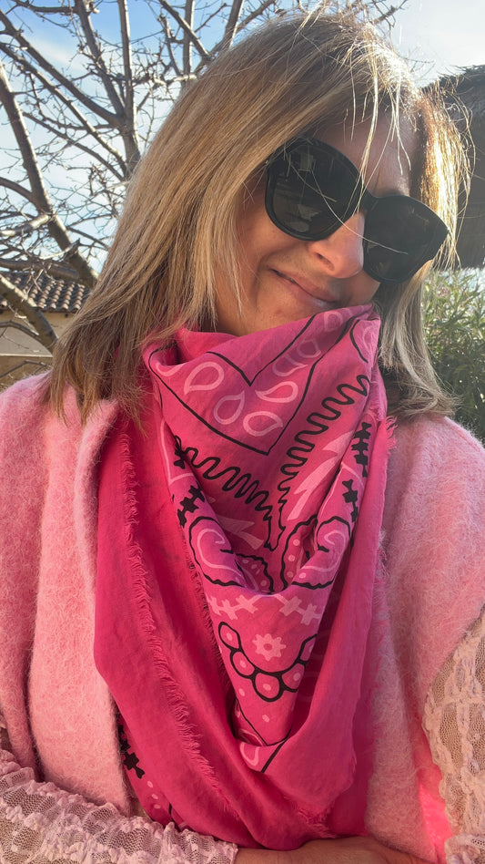 FOULARD GRAND CARRE "BANDANA"