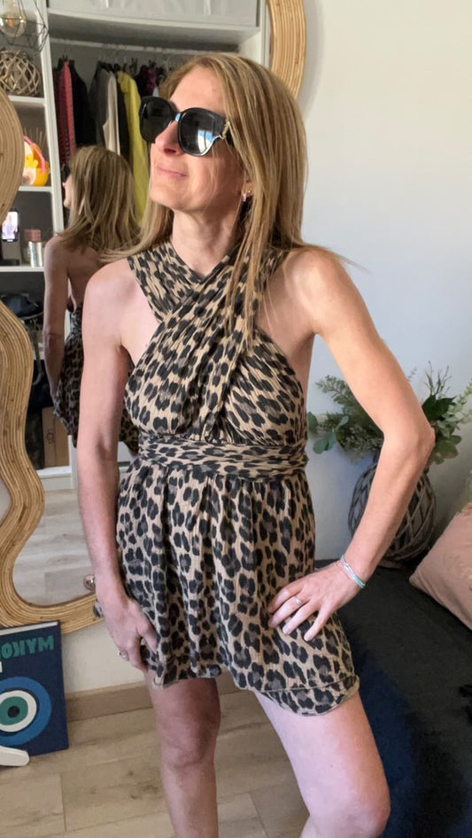 Robe combi-short multi-position "Léopard"