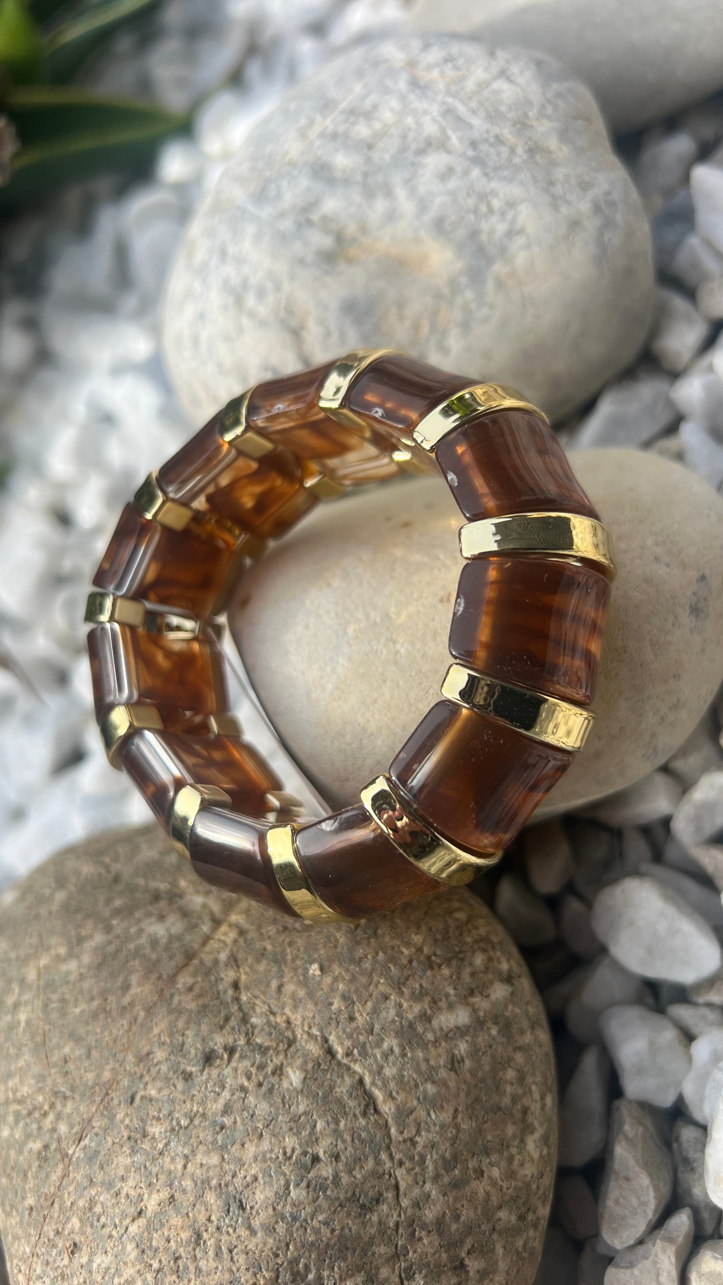 BRACELET OCRE/DORE "SOLEIL DORE"
