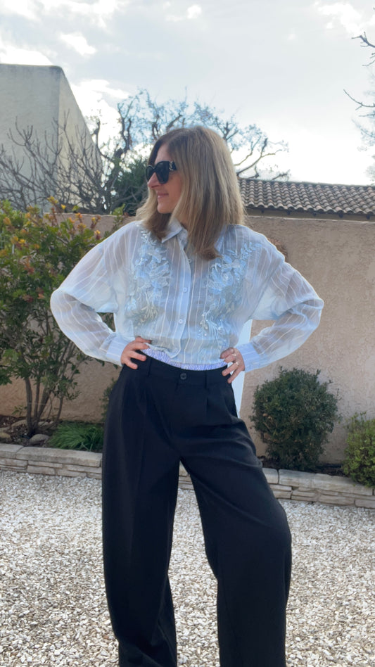 ENSEMBLE PANTALON NOIR "CAMILLA"