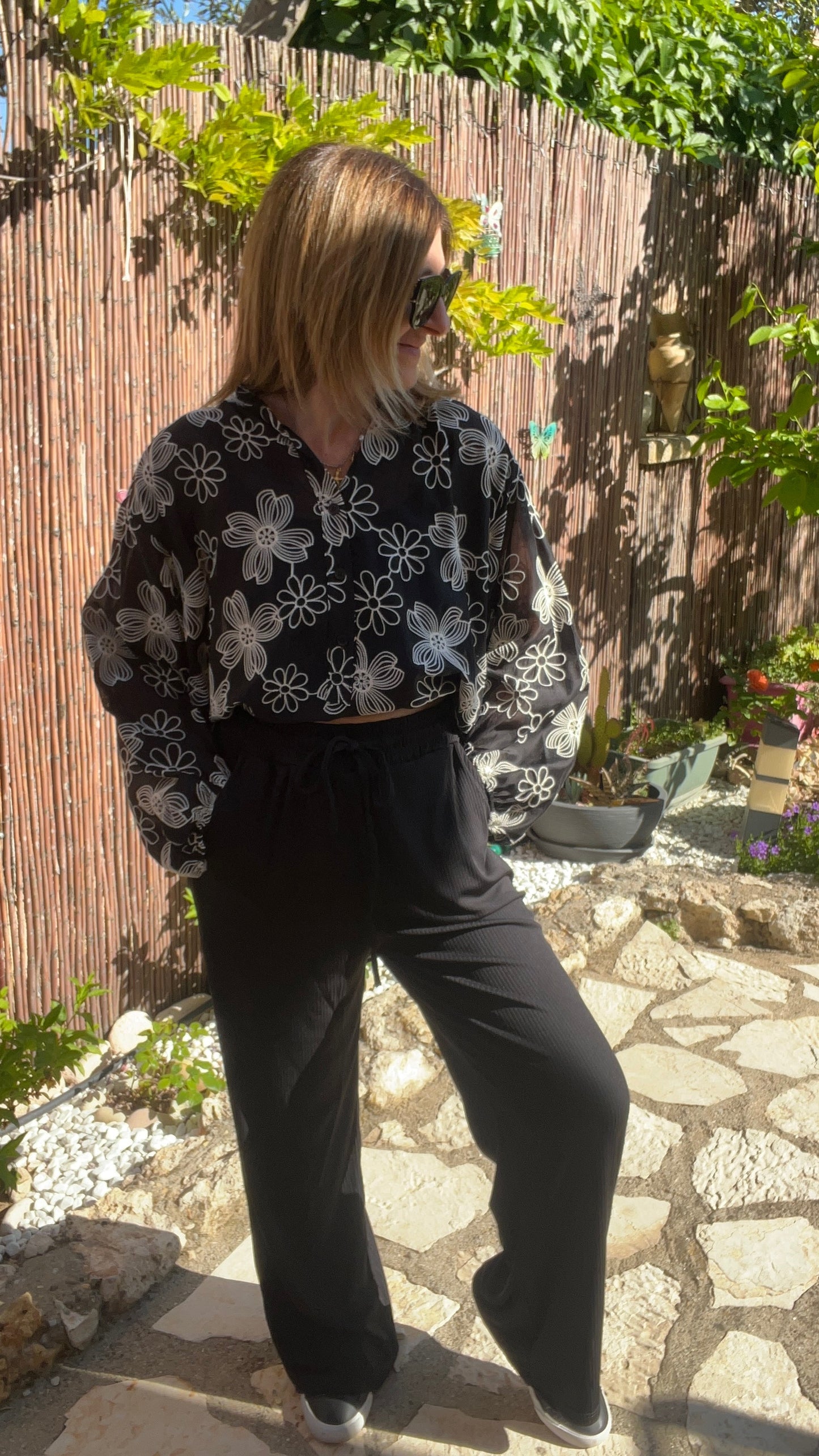 PANTALON FLUIDE NOIR "MARIE"