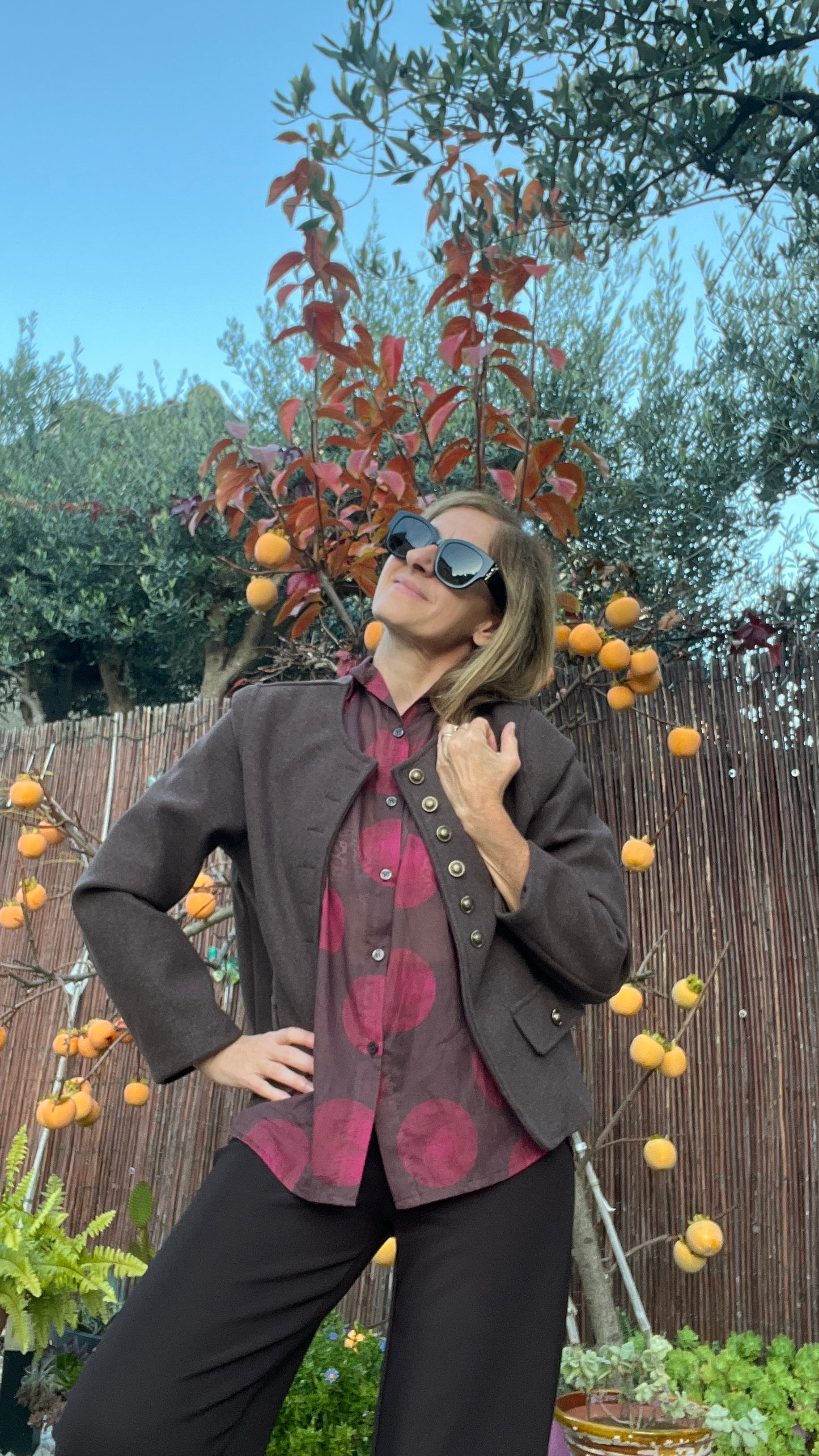 VESTE BOUTONNEE CHOCOLAT CLAIRE "CELESTE"