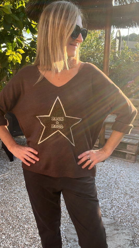 PULL CHOCOLAT "ROCK & ROLL'S"