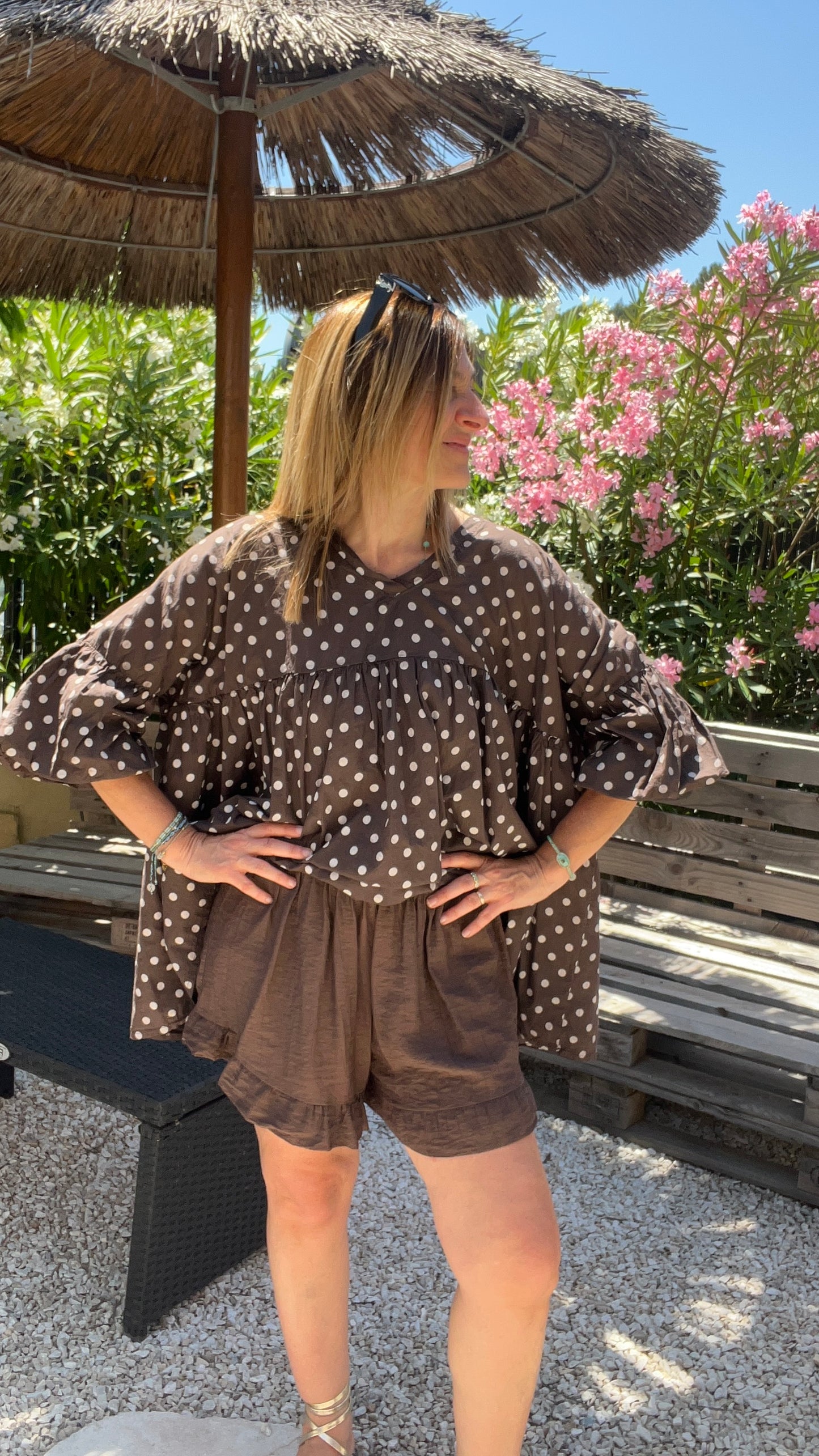 JUPE SHORT CHOCOLAT