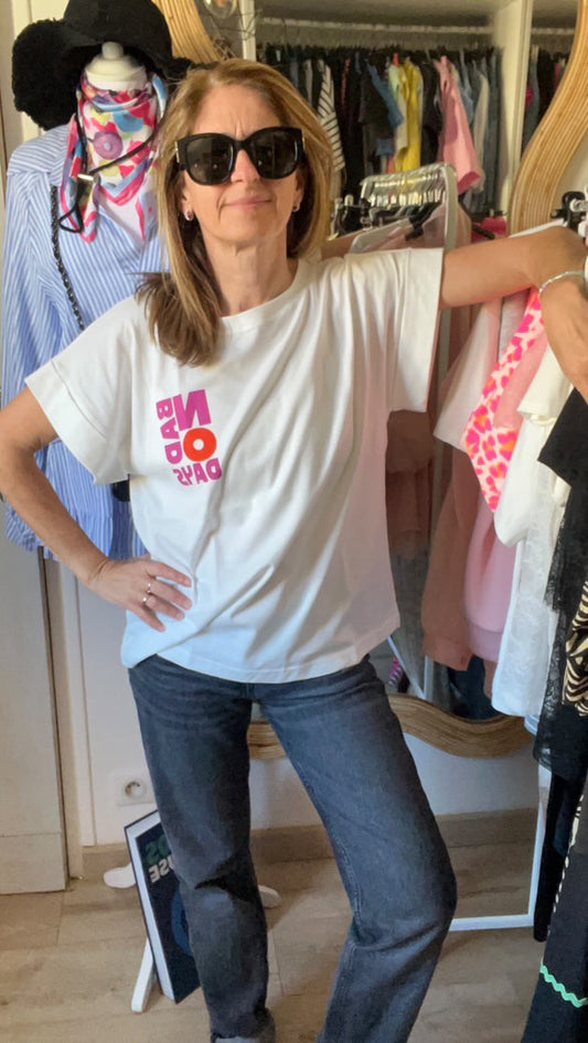 Tee-shirt blanc "No Bad Days"