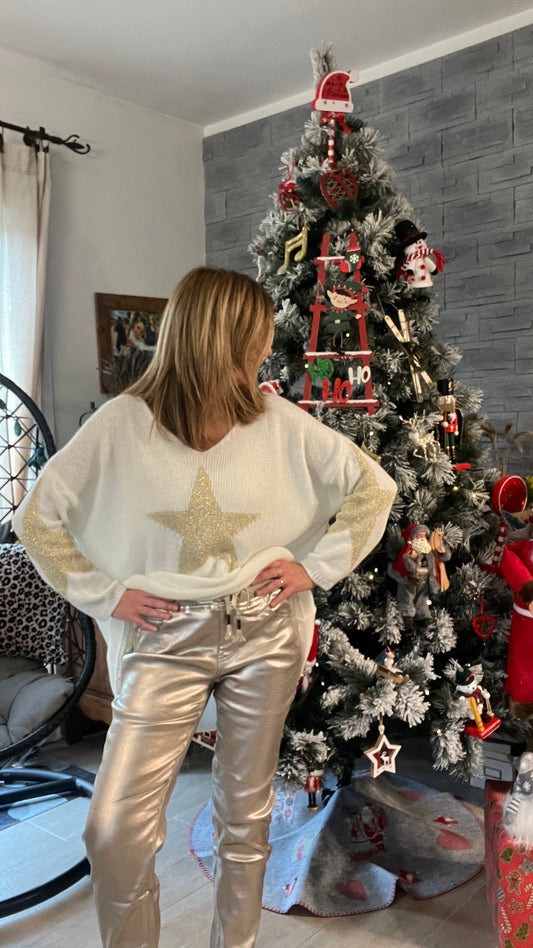 JEANS DORE EFFET HUILE