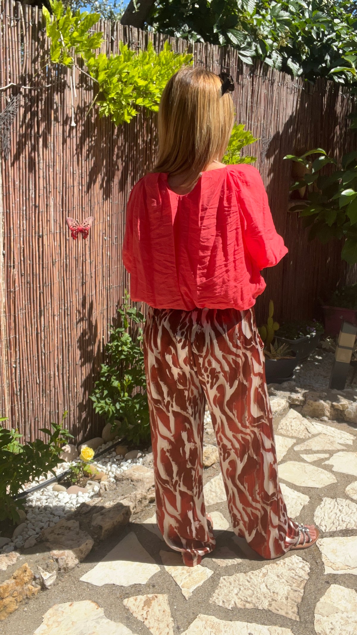 BLOUSE CORAIL MANCHES BALLON