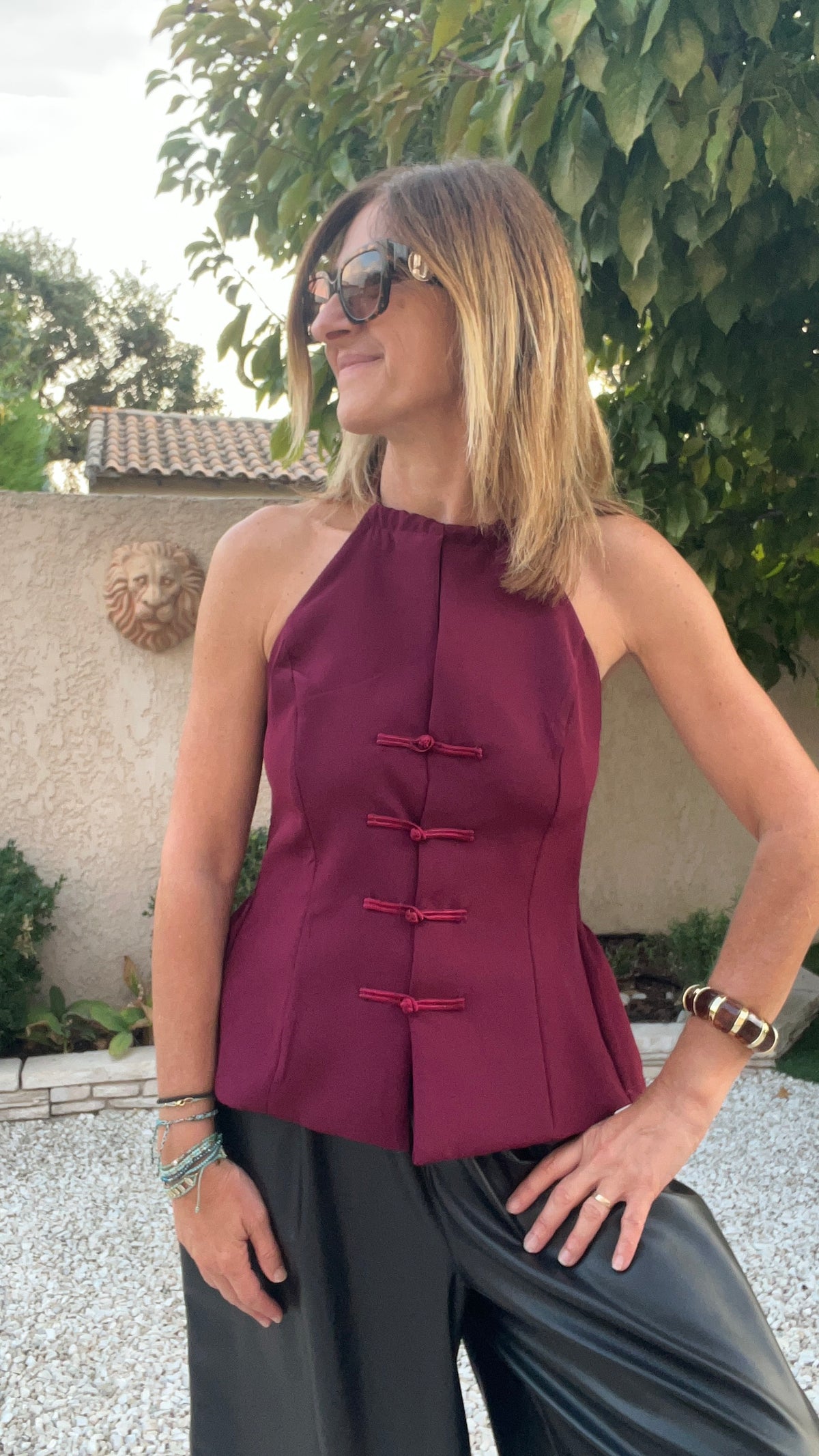 TOP BORDEAUX BOUTONS BRANDEBOURG