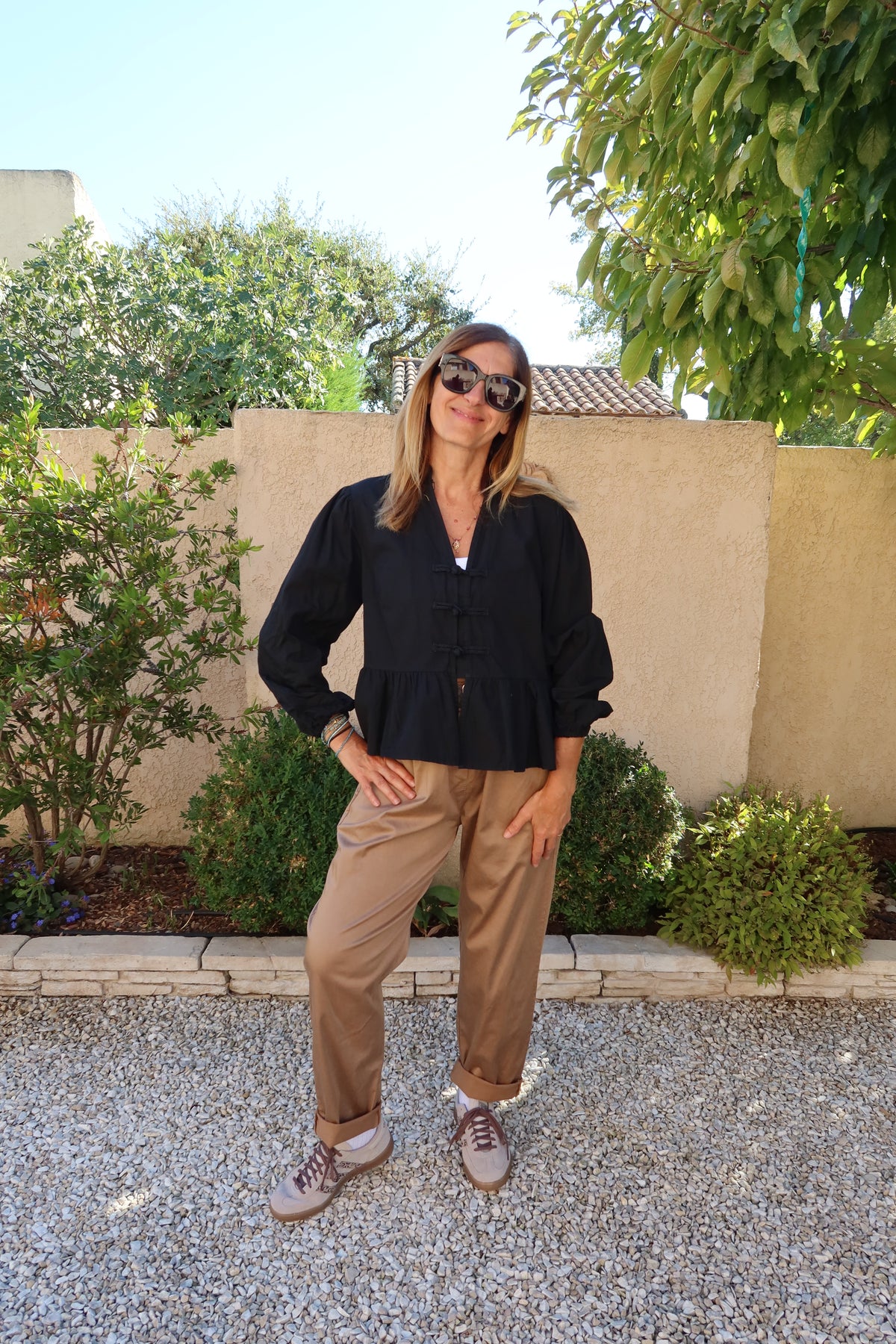 PANTALON CHINO CAMEL EN TOILE