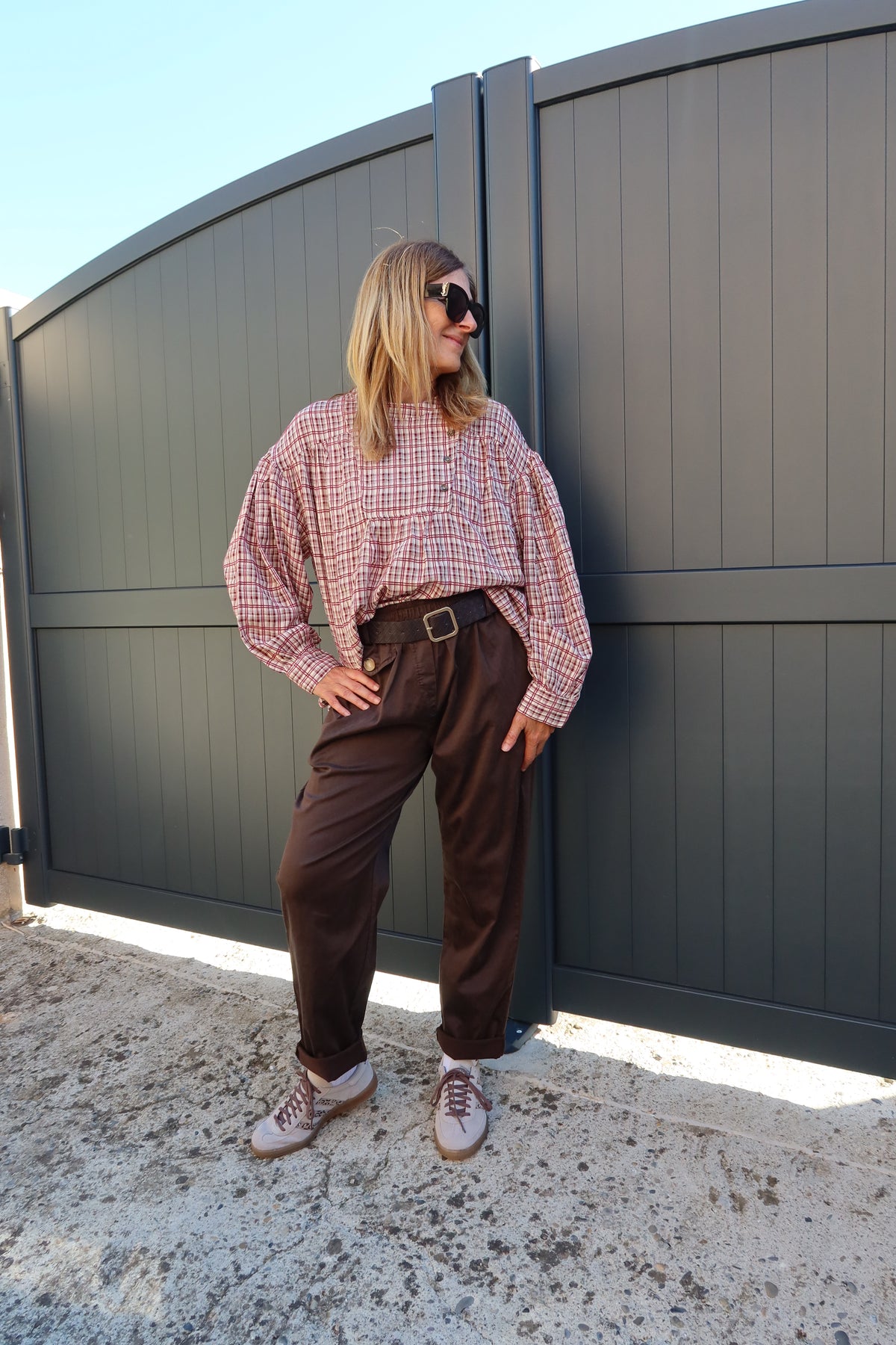 PANTALON CHINO CHOCOLAT EN TOILE