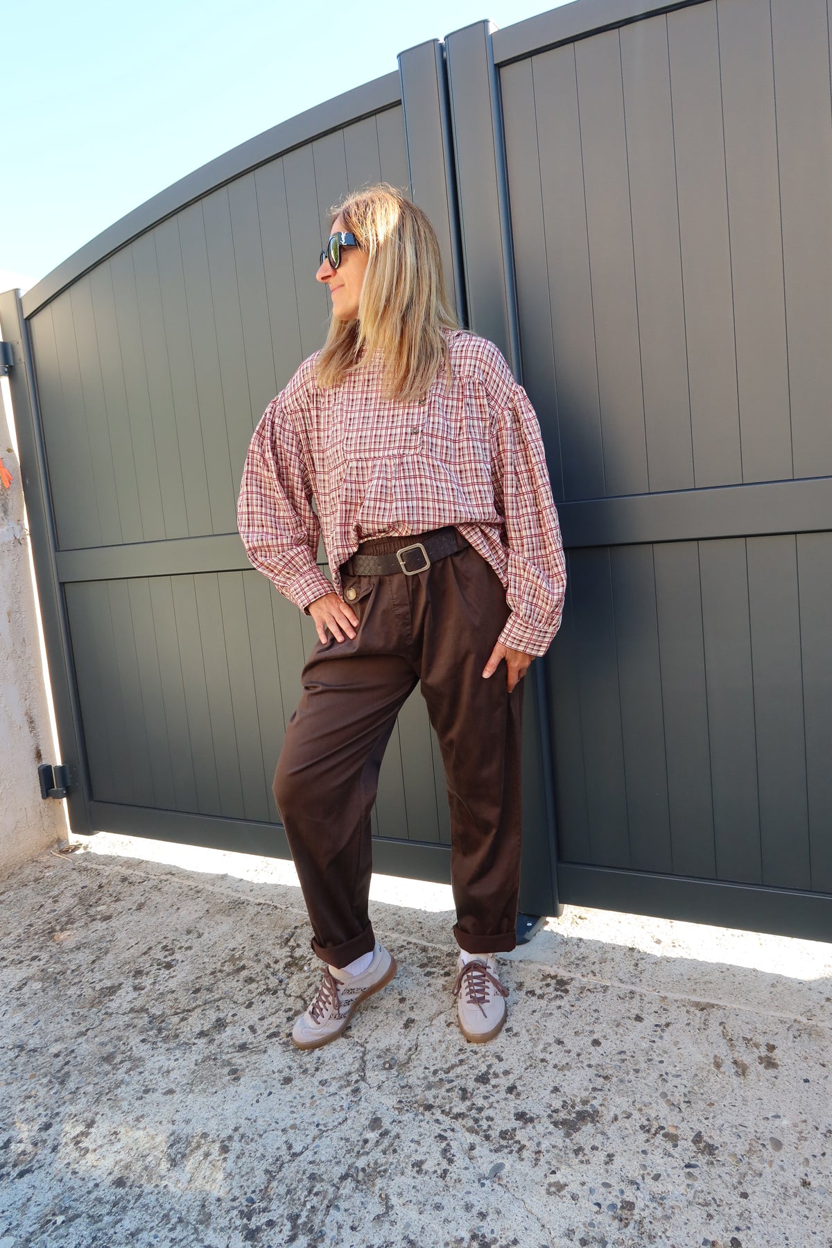 PANTALON CHINO CHOCOLAT EN TOILE