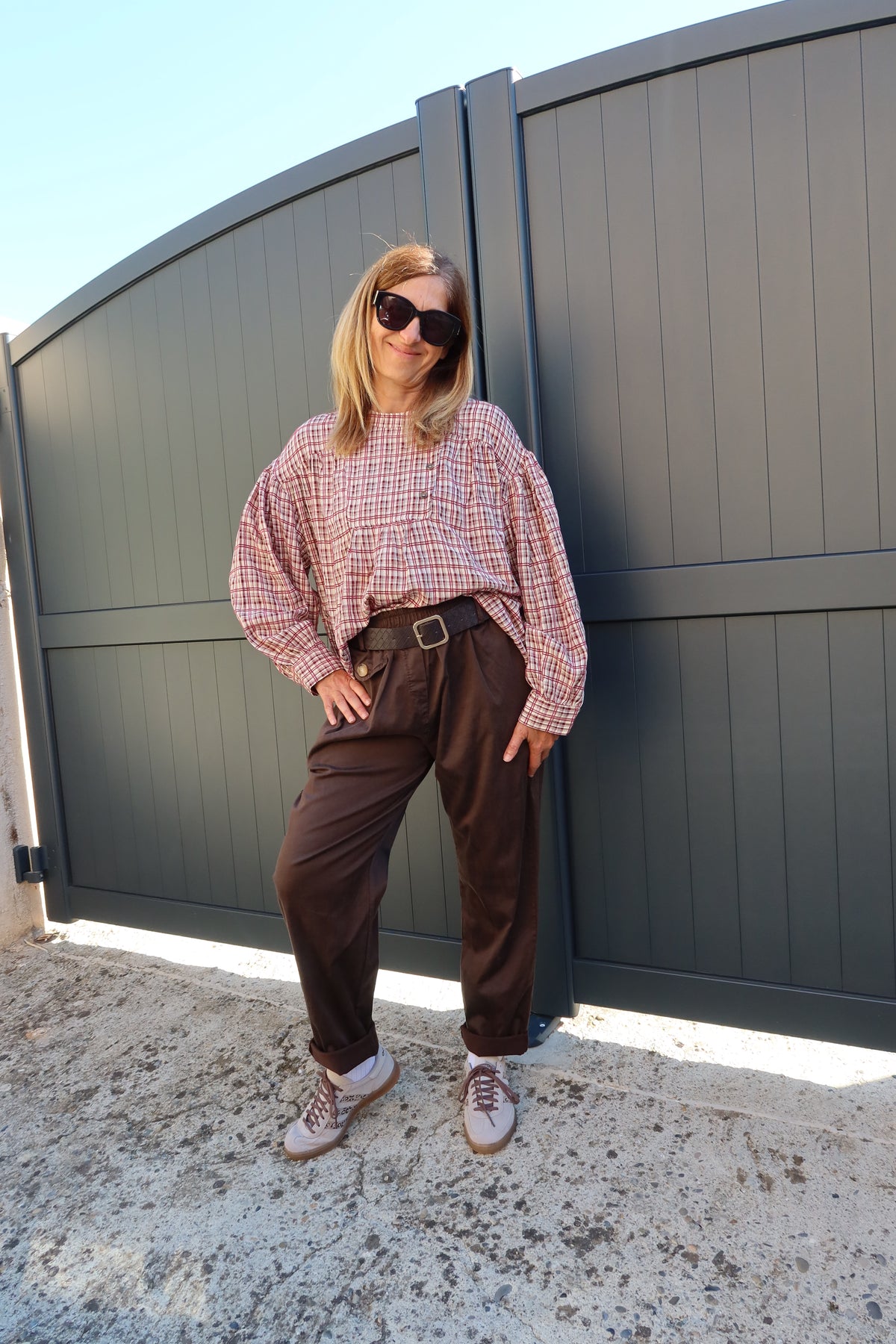 PANTALON CHINO CHOCOLAT EN TOILE