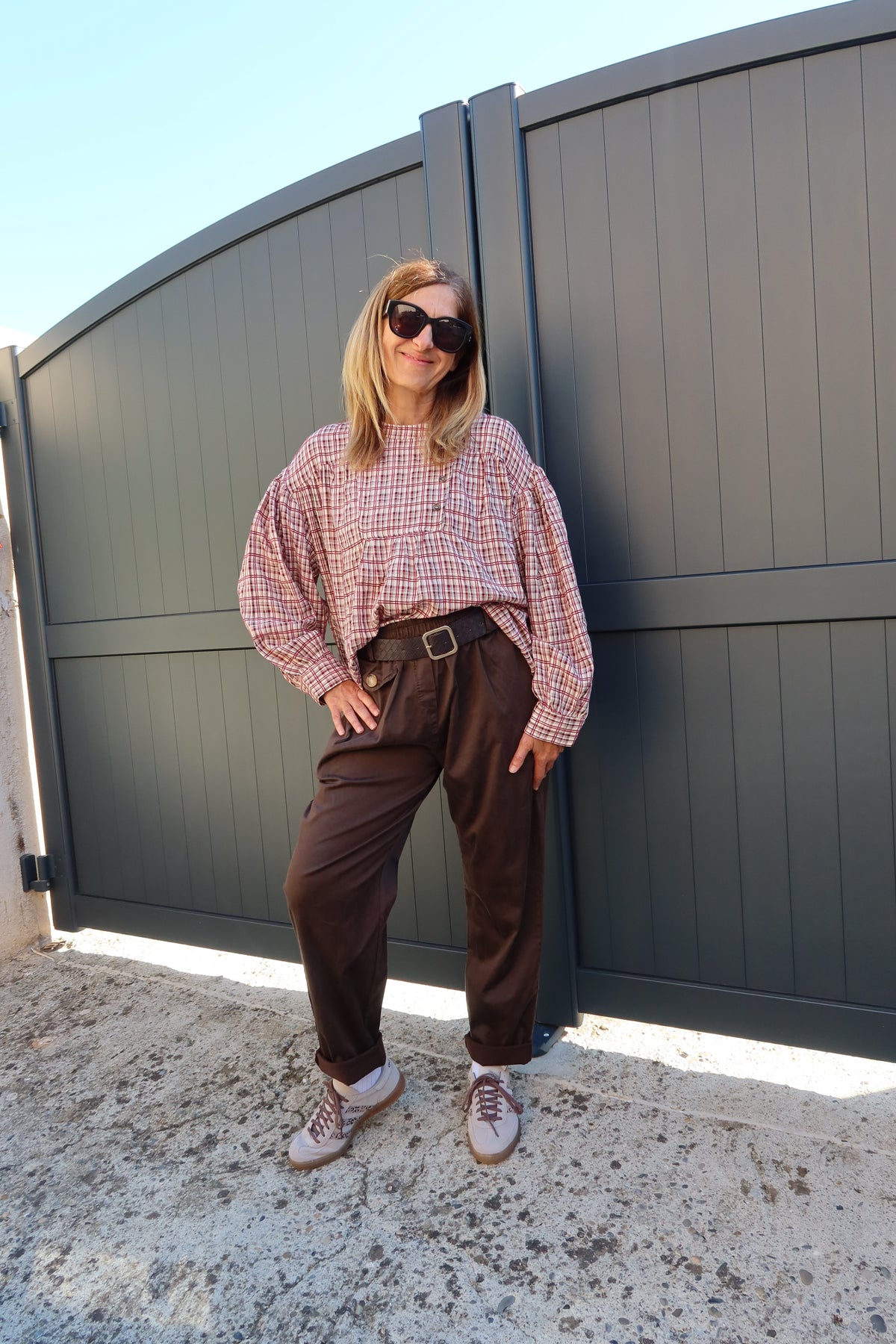 PANTALON CHINO CHOCOLAT EN TOILE