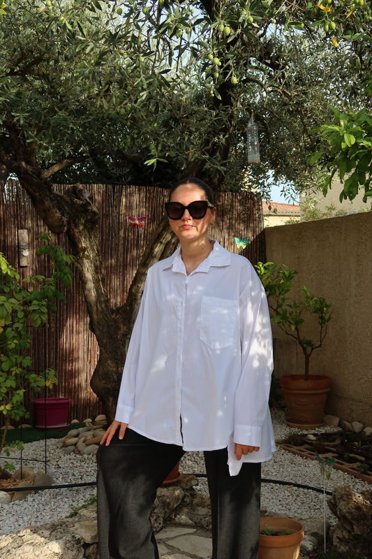 CHEMISIER BLANC OVERSIZE "ORLANE"