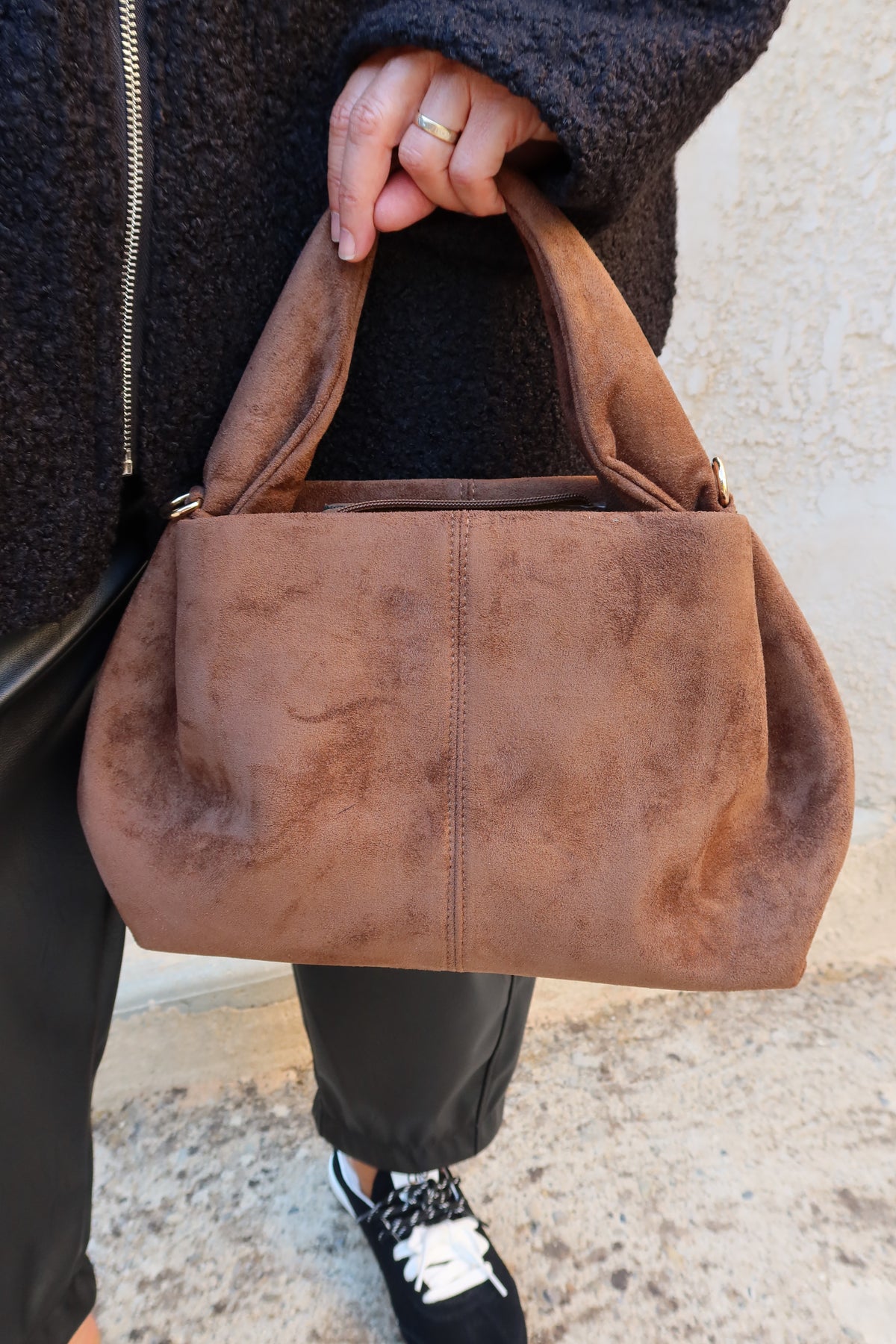 SAC CHOCOLAT SUEDINE
