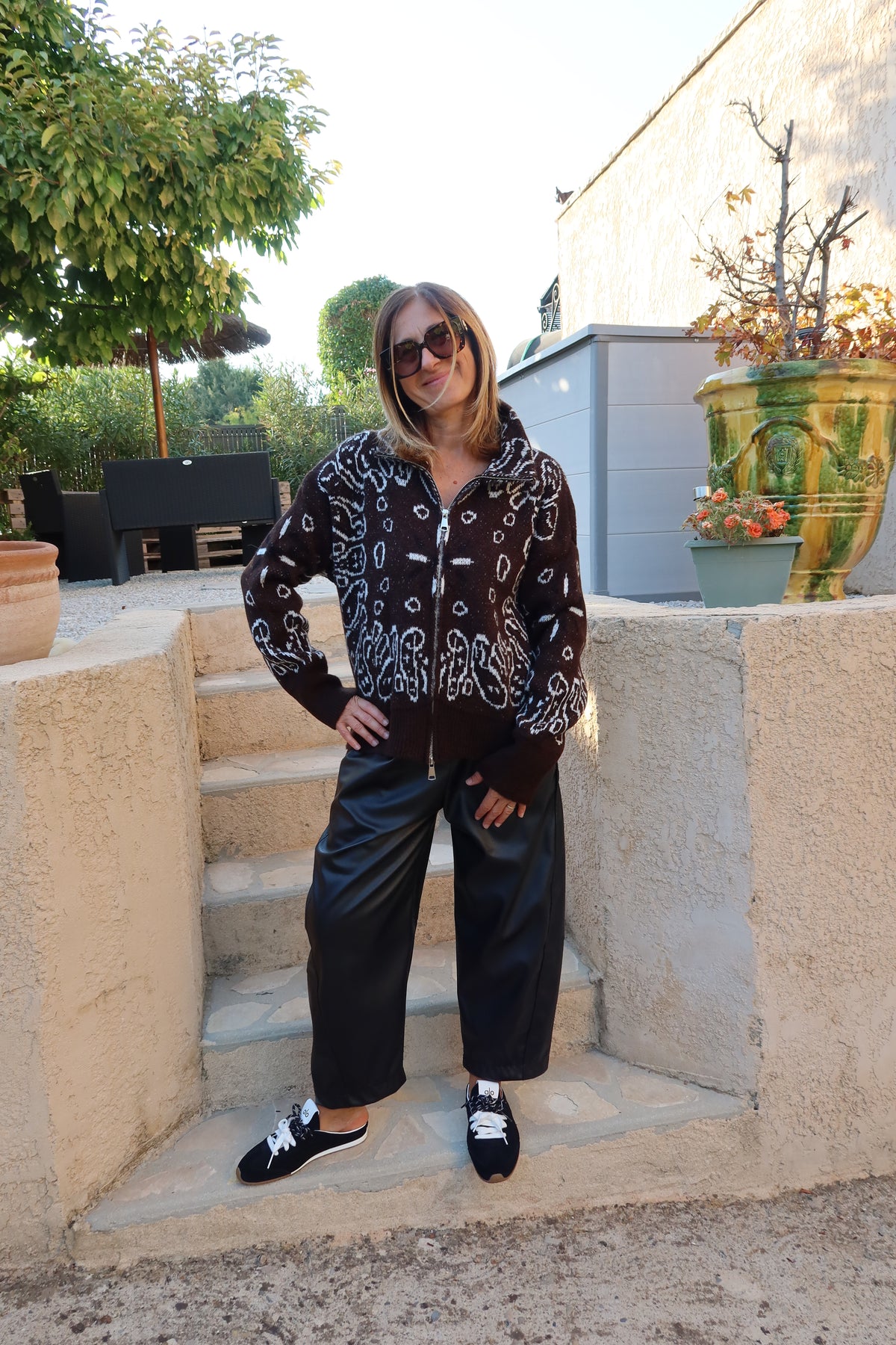 PANTALON SIMILICUIR NOIR BALLOON
