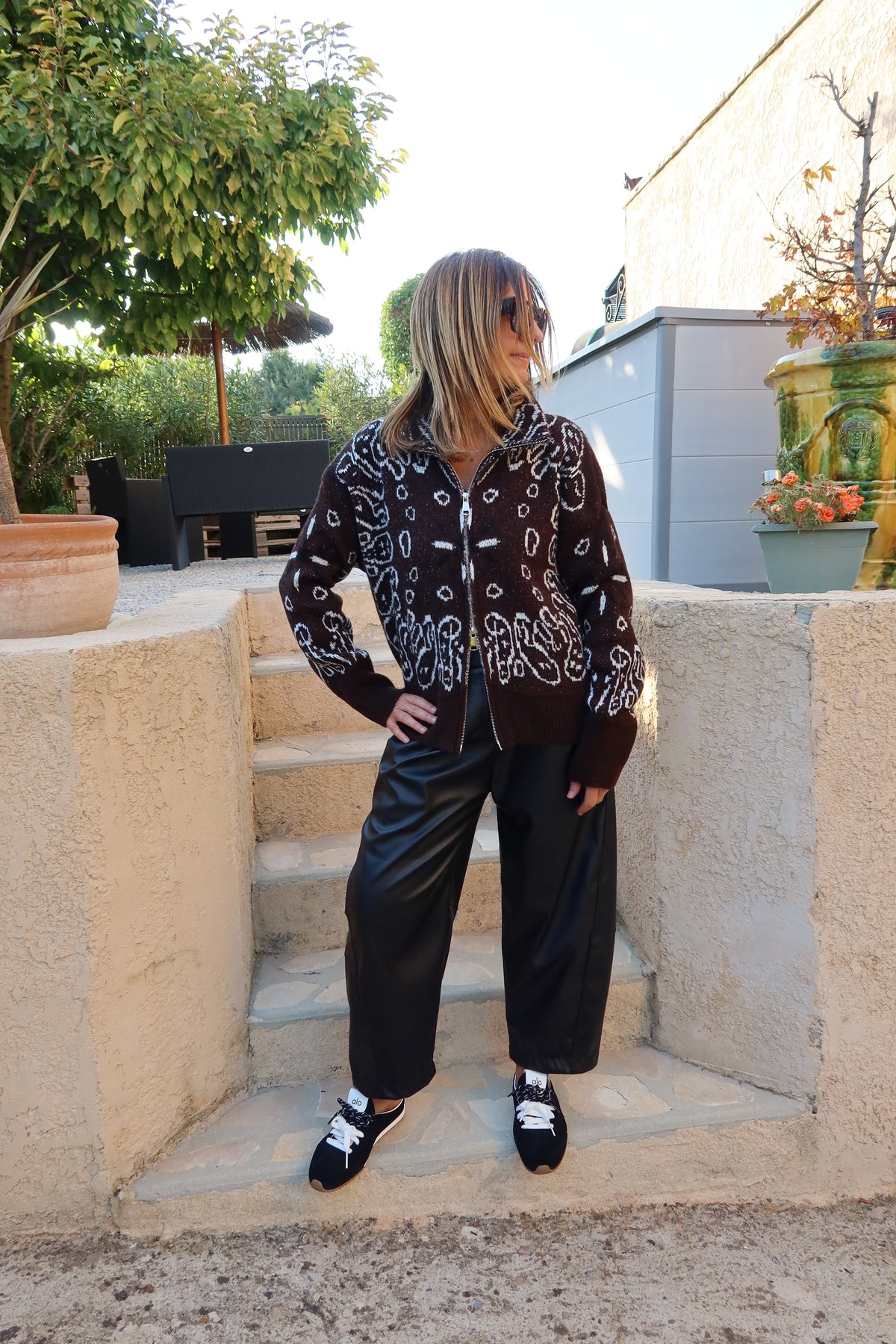 PANTALON SIMILICUIR NOIR BALLOON