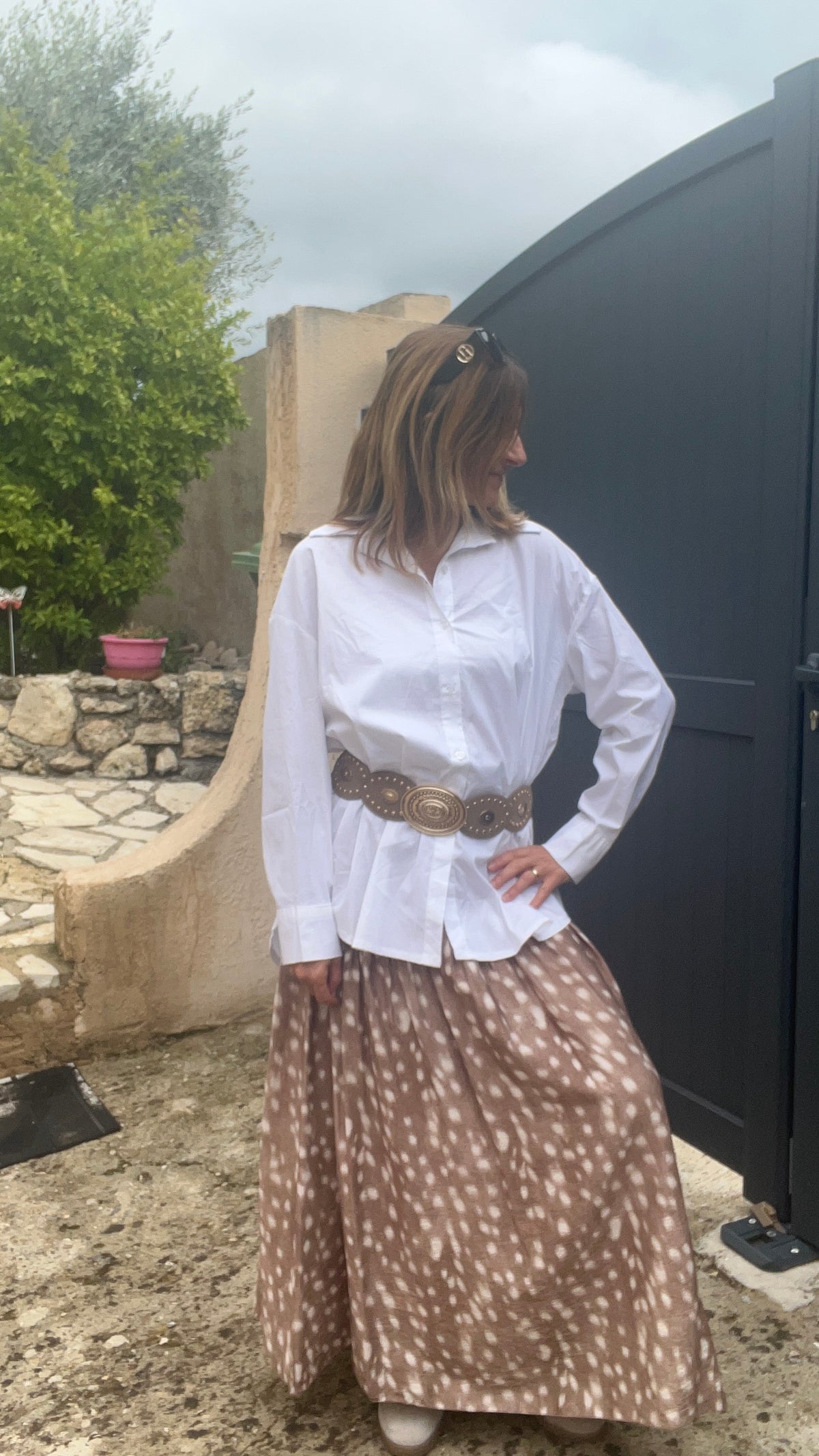 CHEMISIER TUNIQUE BLANC "CAMILLE"
