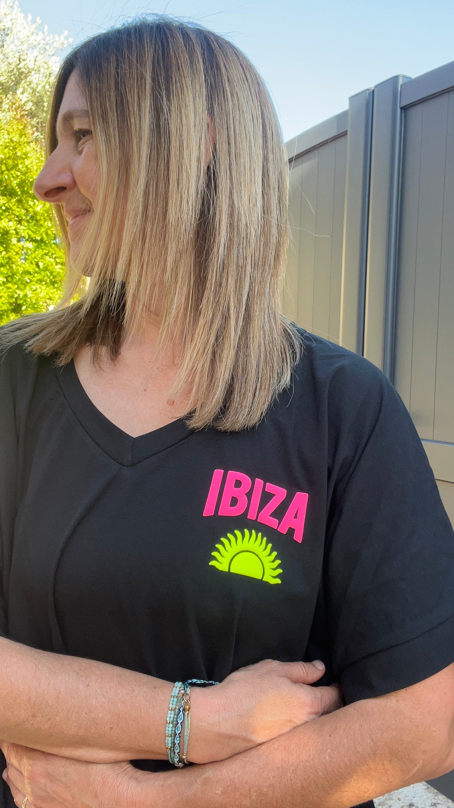 TEE SHIRT NOIR IBIZA "GRANDE TAILLE"