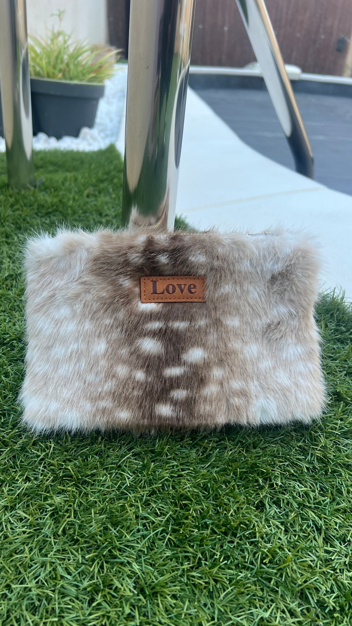 TROUSSE BEIGE/BLANC FOURRURE "BAMBI"