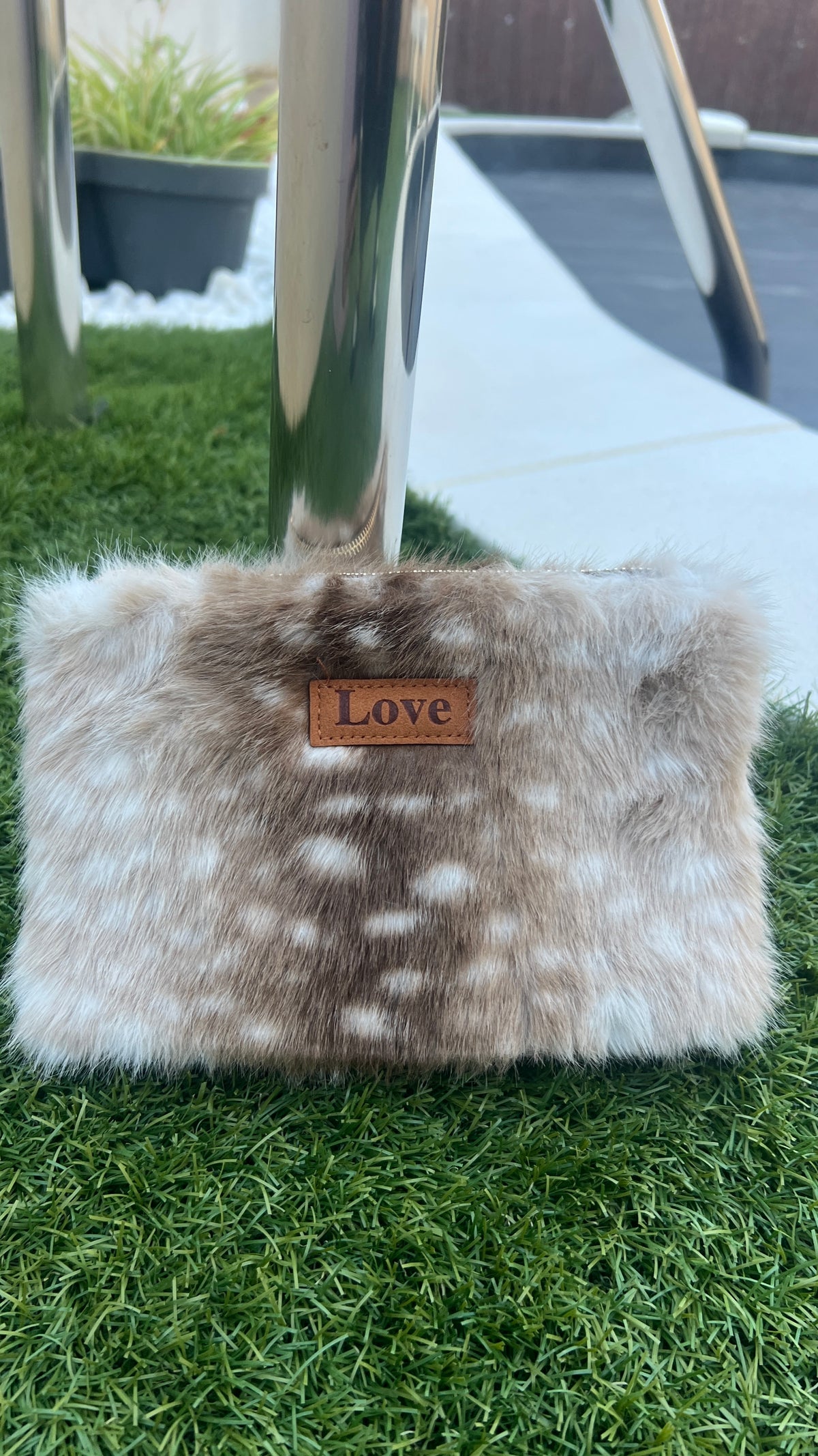 TROUSSE BEIGE/BLANC FOURRURE "BAMBI"
