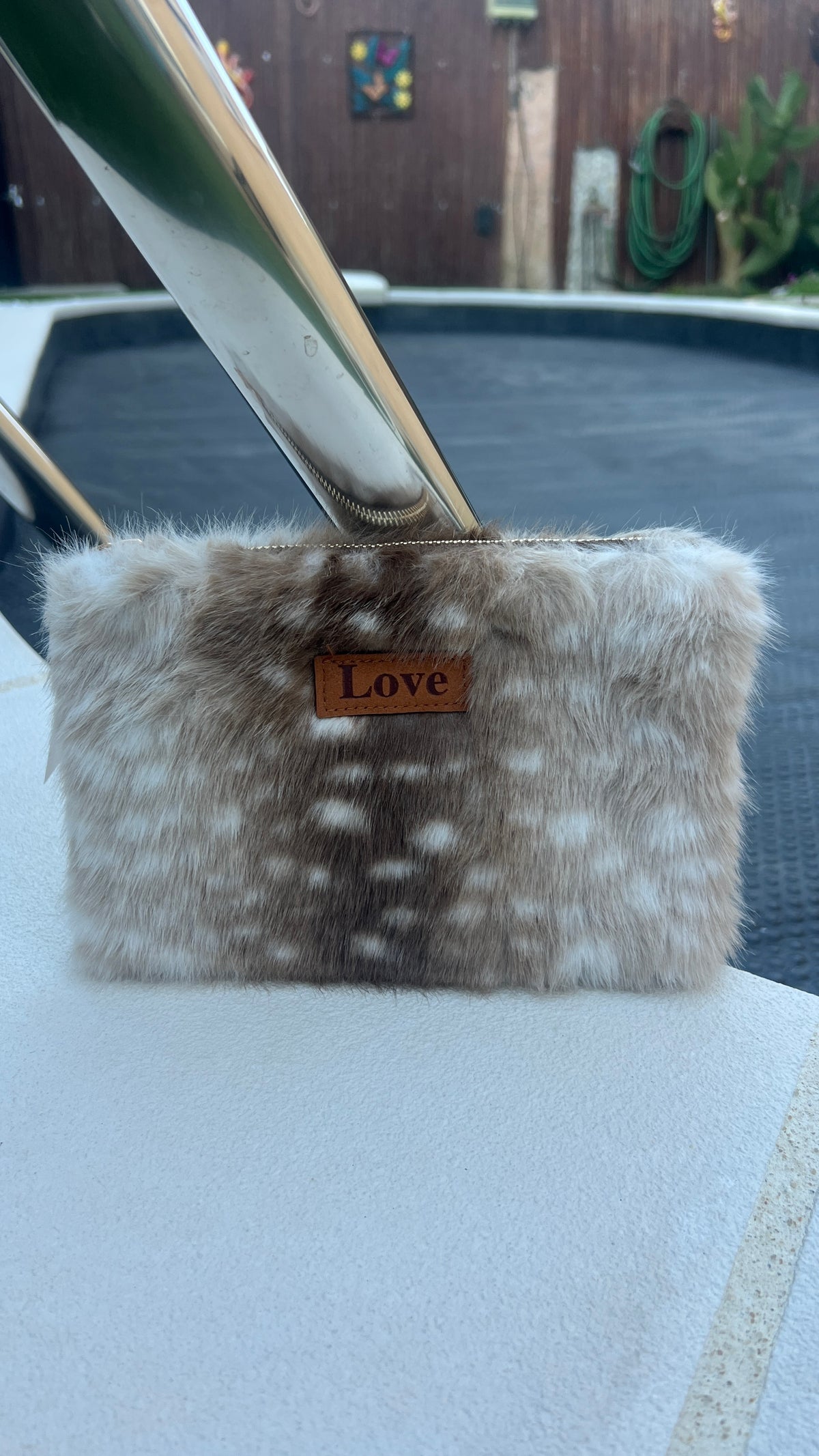 TROUSSE BEIGE/BLANC FOURRURE "BAMBI"