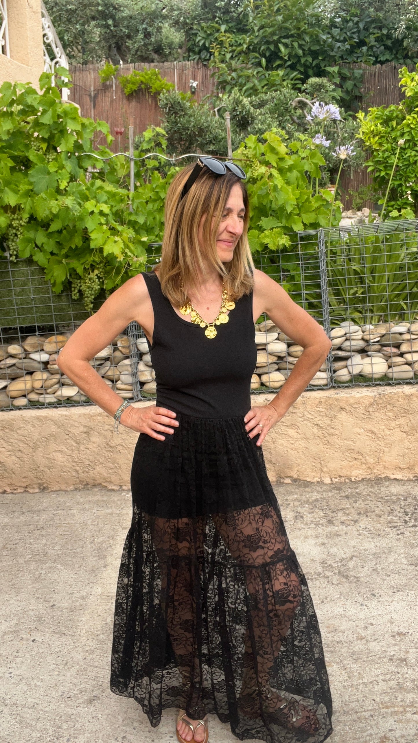 ROBE LONGUE NOIR DENTELLE