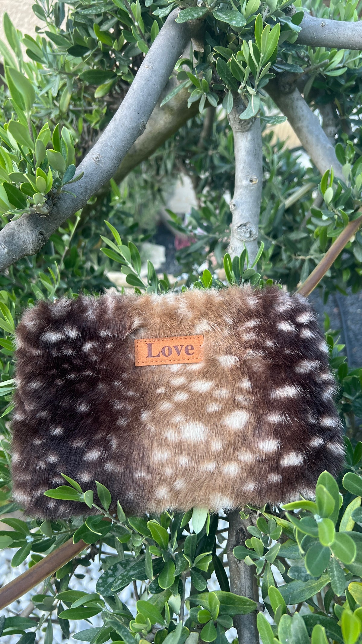 TROUSSE CHOCOLAT/CAMEL FOURRURE "BAMBI"